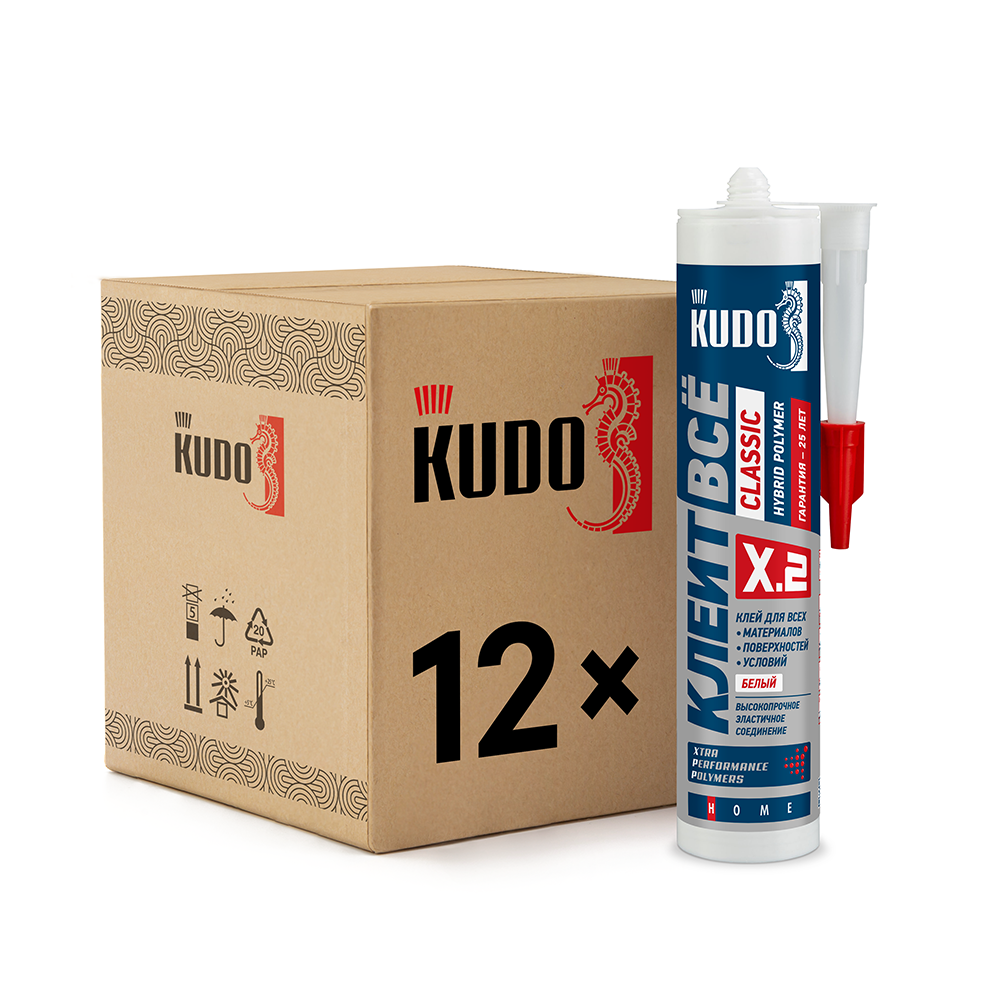 Изображение товара Клей монтажный Kudo Classic белый 280 мл KX-2W 12 шт