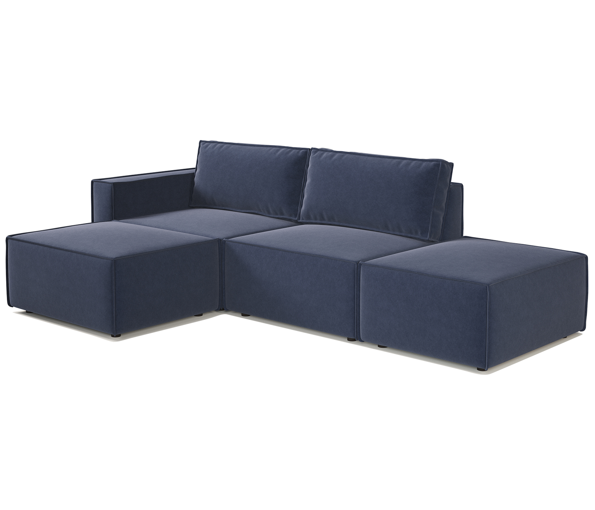 Изображение товара Диван модульный Гамма Шарм 25 левый 211x70x170 см велюр цвет ультра миднайт