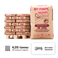 Изображение товара Пескобетон Боларс Объект М300 цвет серый комплект 25кг x 162шт с доставкой машиной без выгрузки