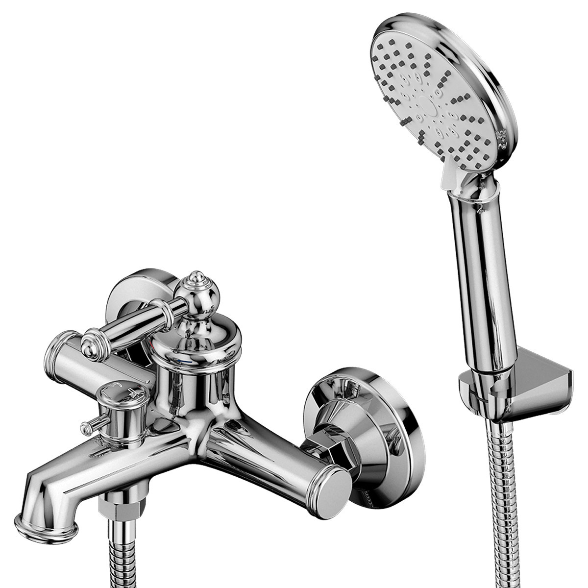 Изображение товара Смеситель для ванны Elghansa 2335636 однорычажный хром с душевым комплектом