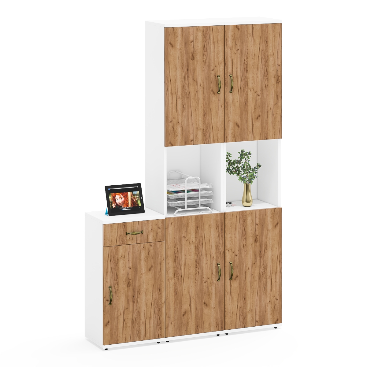 Изображение товара Пенал с тумбой Мебельный двор Лидер-8 120x190 см