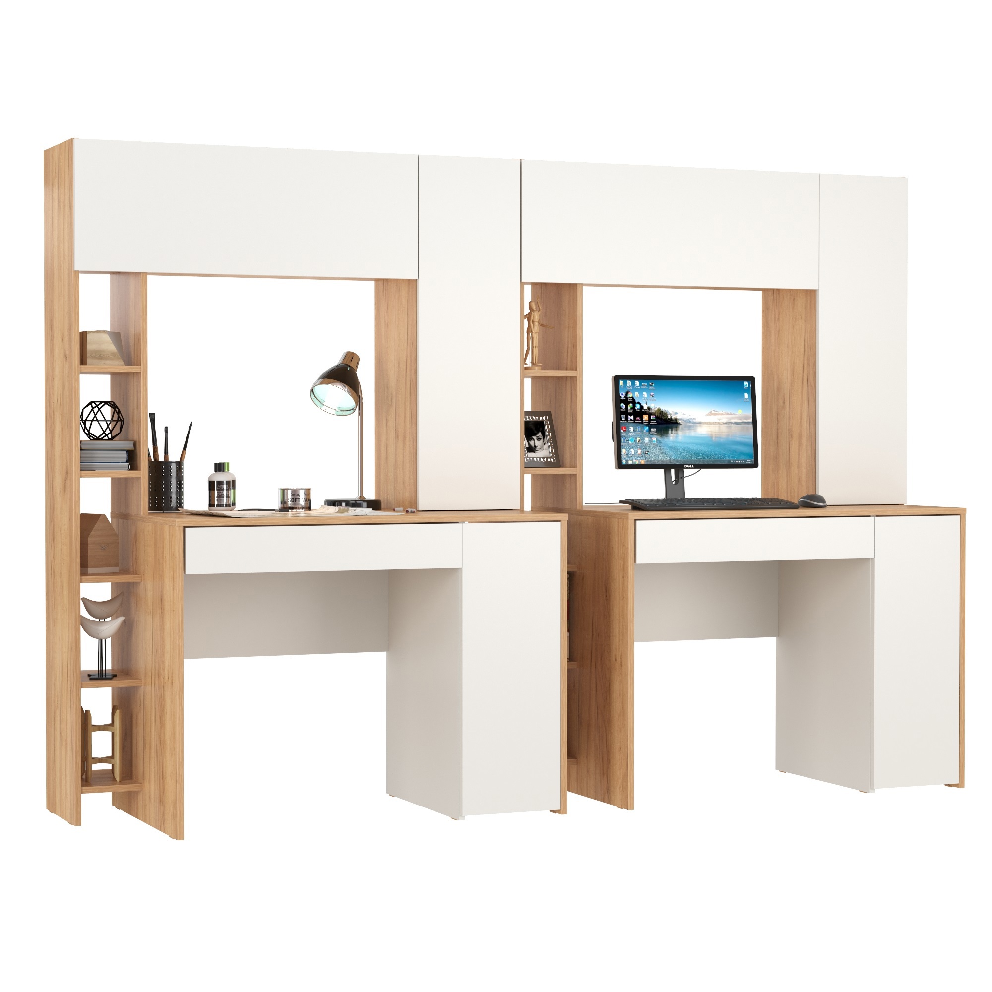 Изображение товара Офисный стол Mobi Комфорт 12.71 с тумбой для двоих