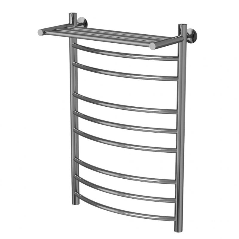 Изображение товара Полотенцесушитель водяной с полкой Mixline Capella 800x532 мм нержавеющая сталь