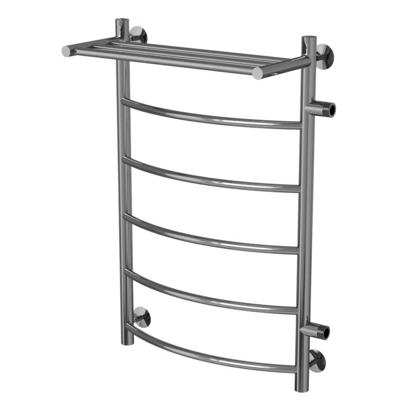 Изображение товара Водяной полотенцесушитель с полкой Mixline Capella 800x592 мм из нержавеющей стали