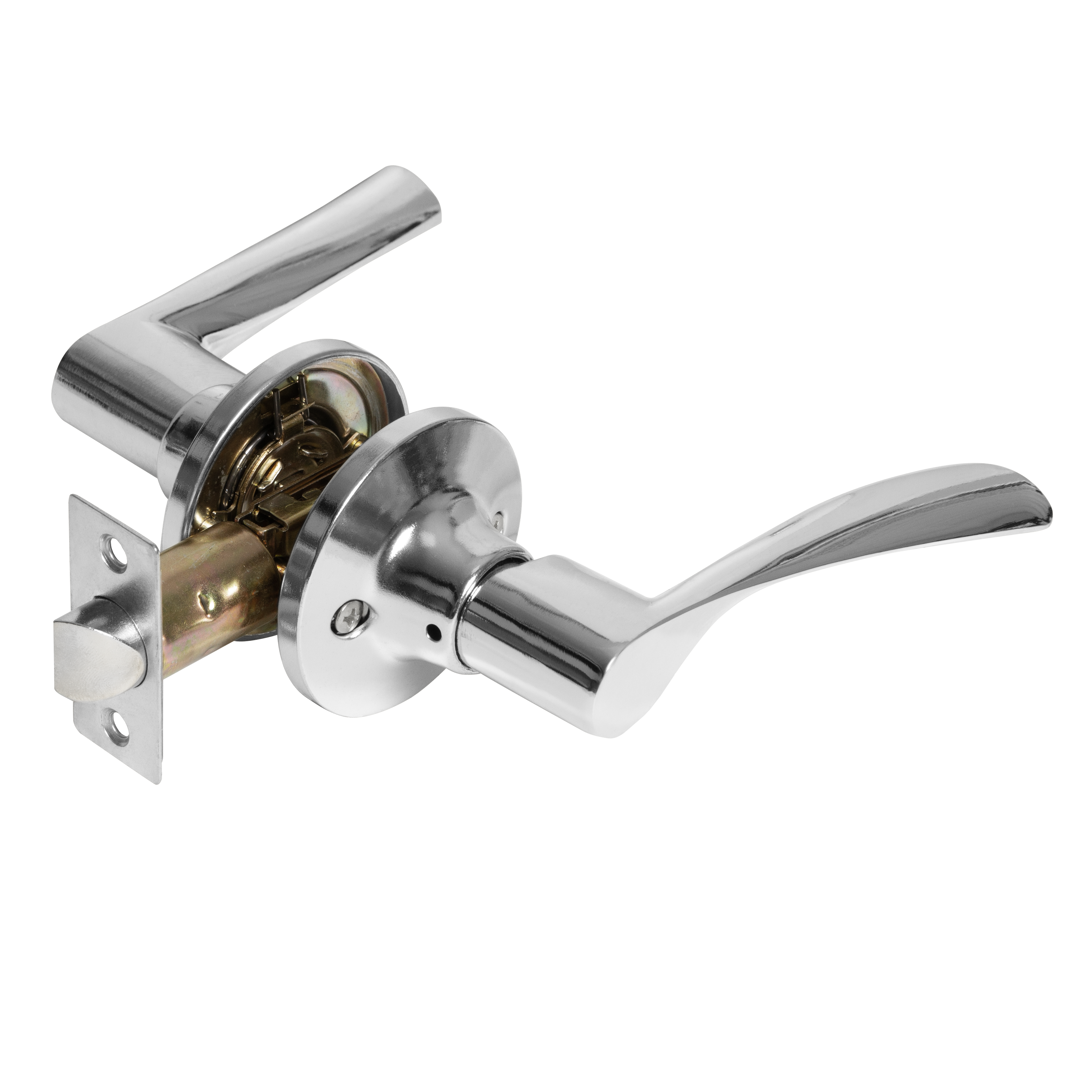 Ручка-защелка без фиксатора цвет хром