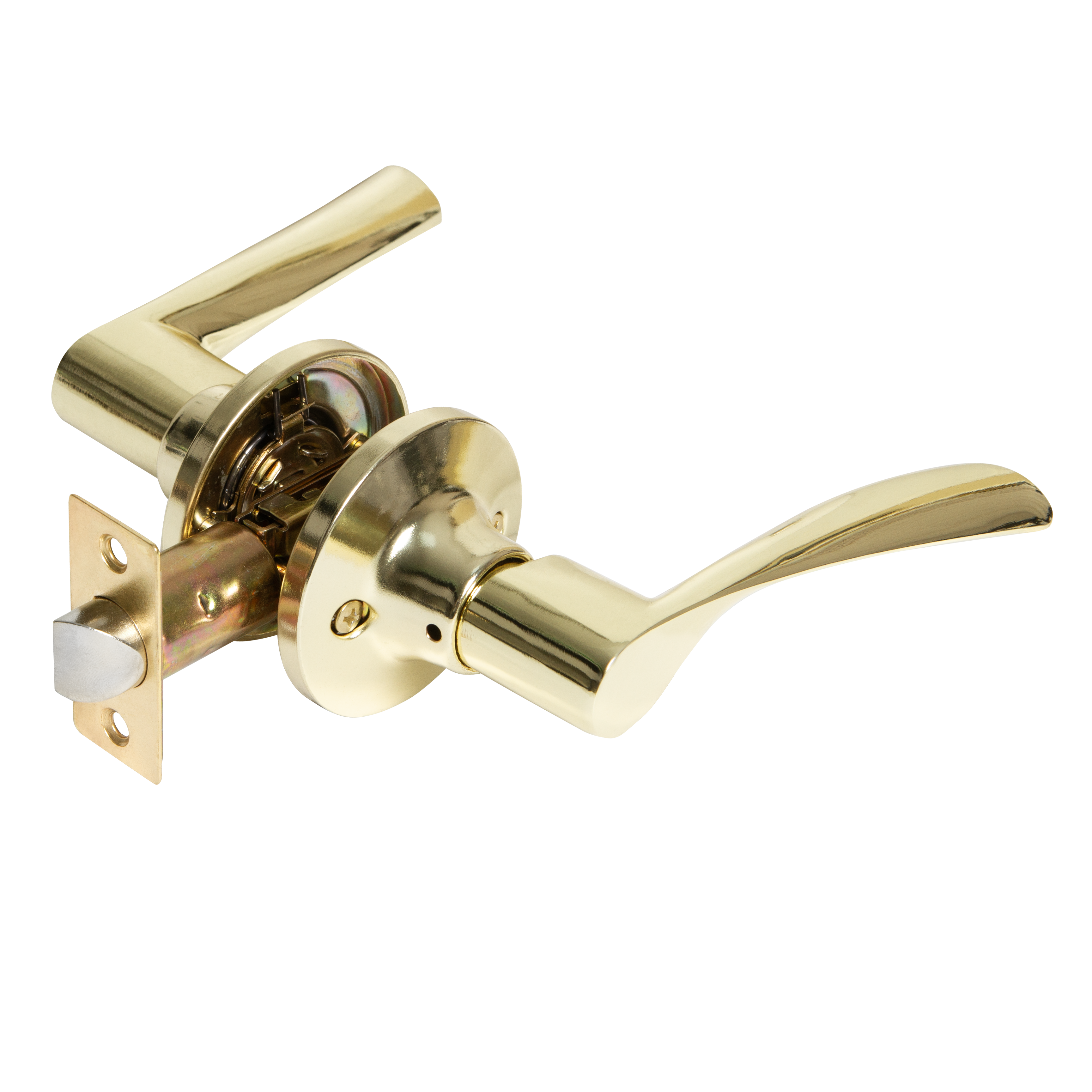 Ручка-защелка без фиксатора 15 см цвет золото