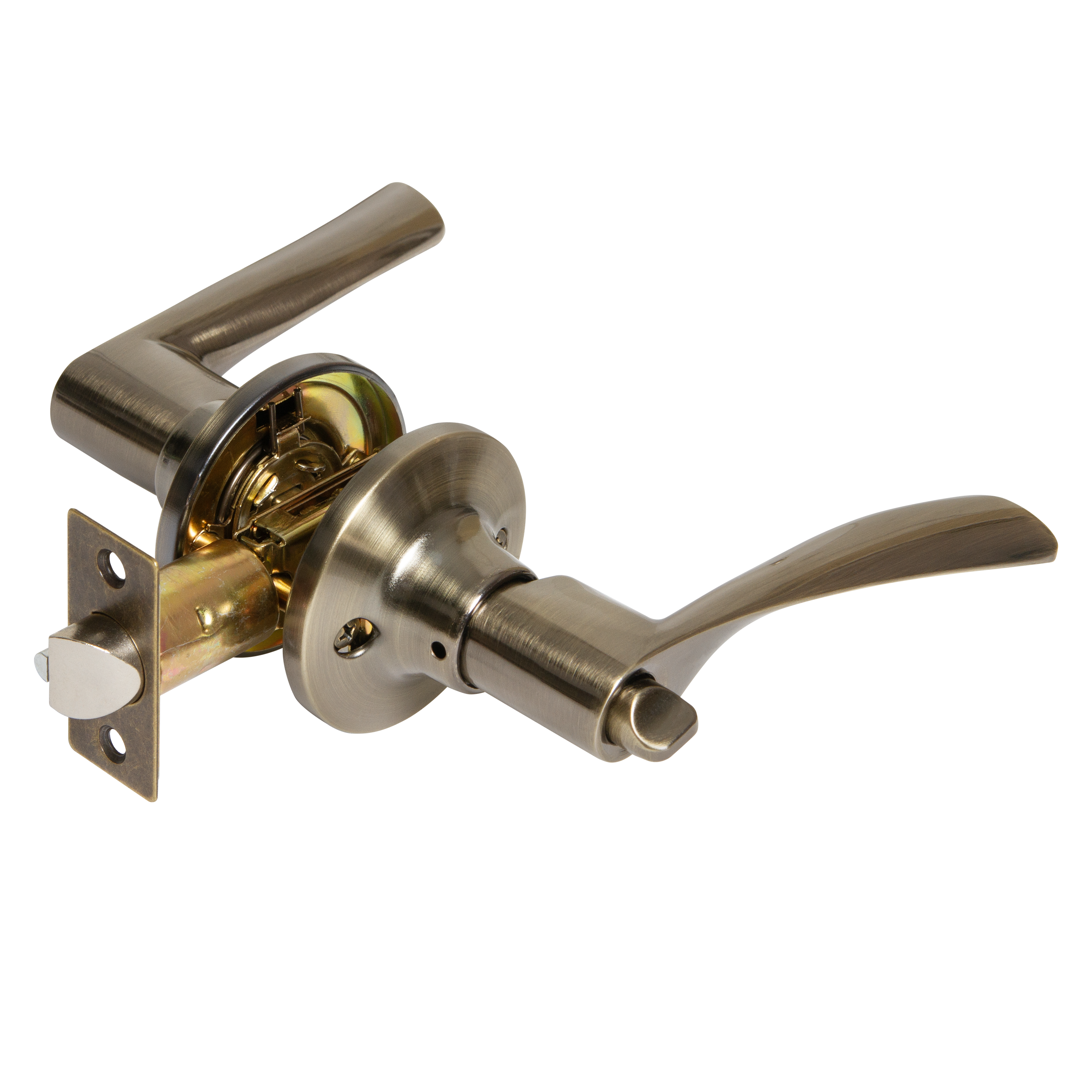 Ручка-защелка фиксатор с ключом цвет бронза