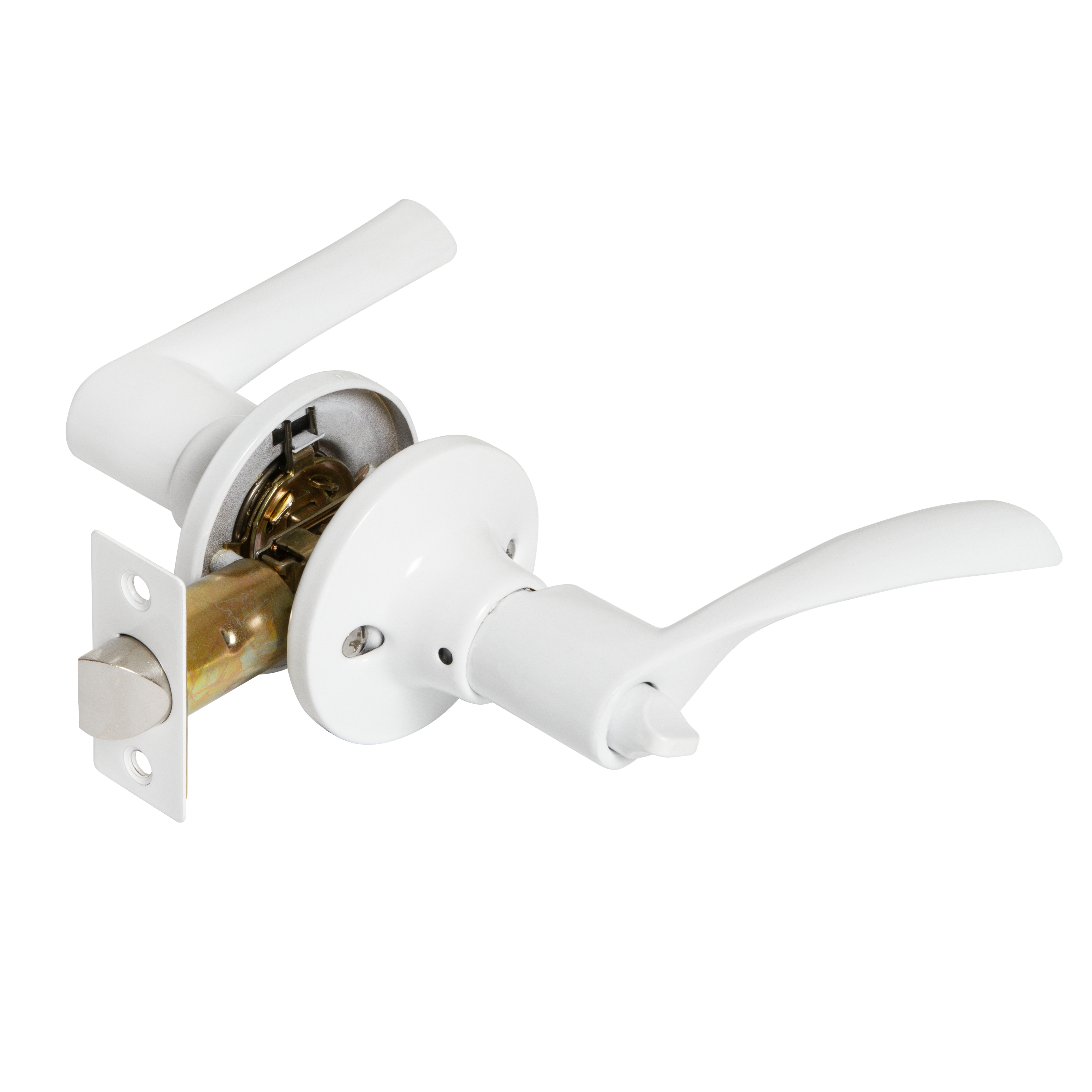 Ручка фалевая фиксатор цвет белый