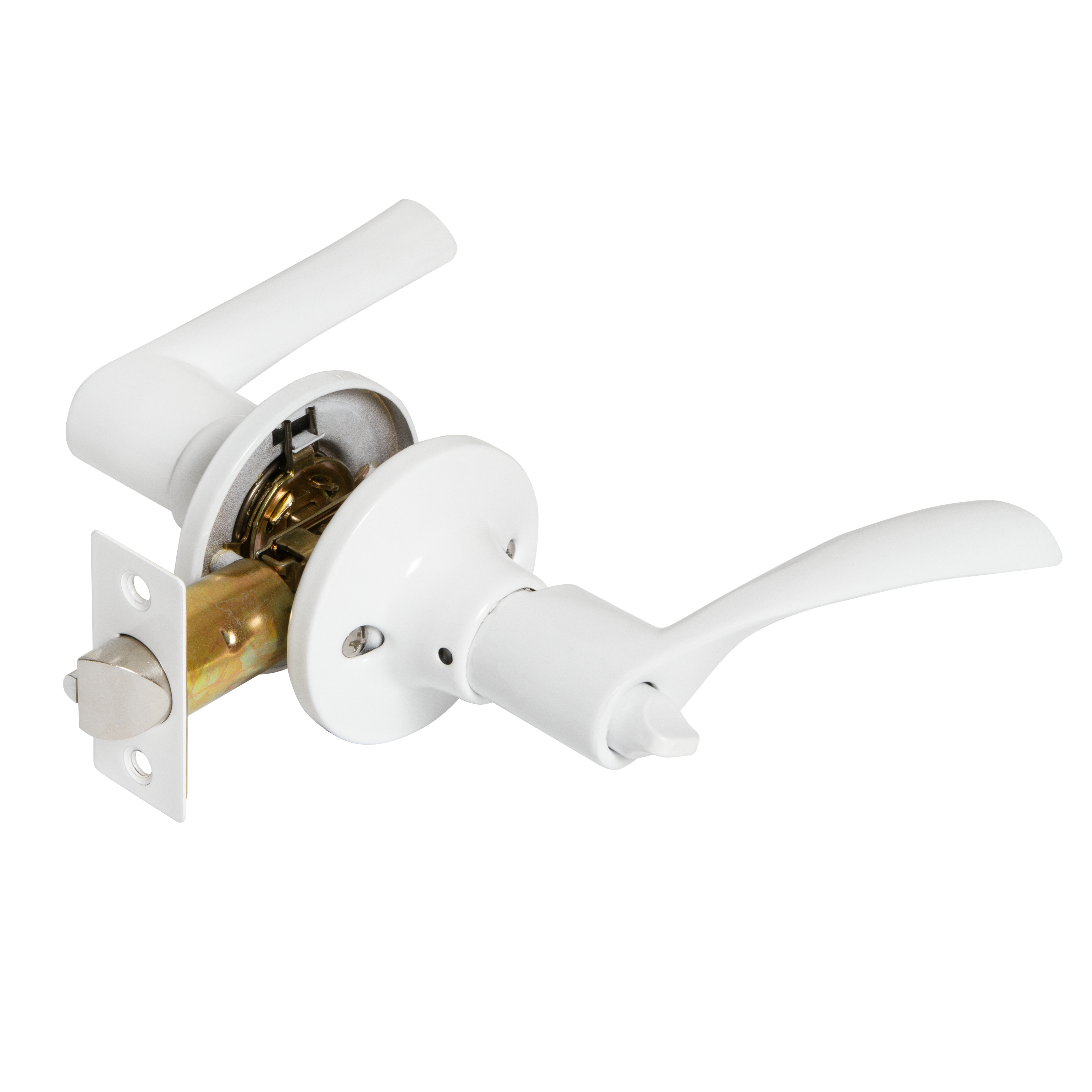 Ручка фалевая ключ-фиксатор цвет белый