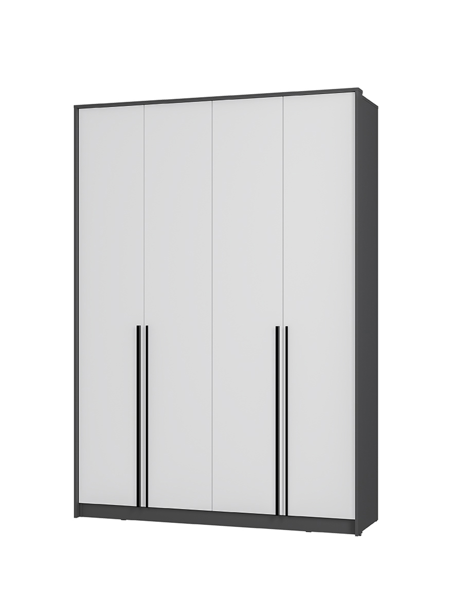 Изображение товара Шкаф распашной BTS Шарм 163.6x231.6x53.4 см ЛДСП графит белый