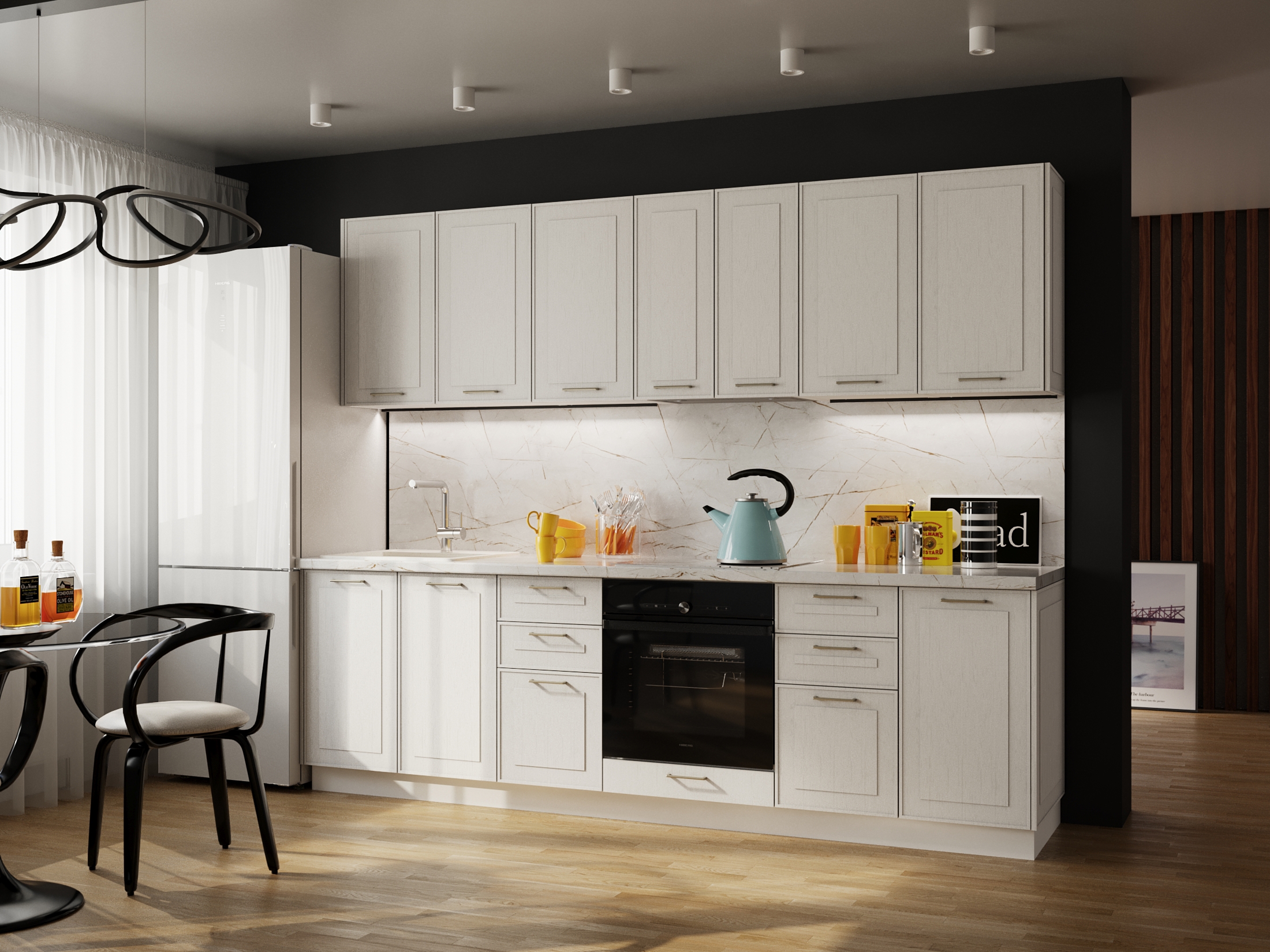 Изображение товара Напольный шкаф Сурская мебель Келли 30x81.6x47.8 см МДФ цвет белый