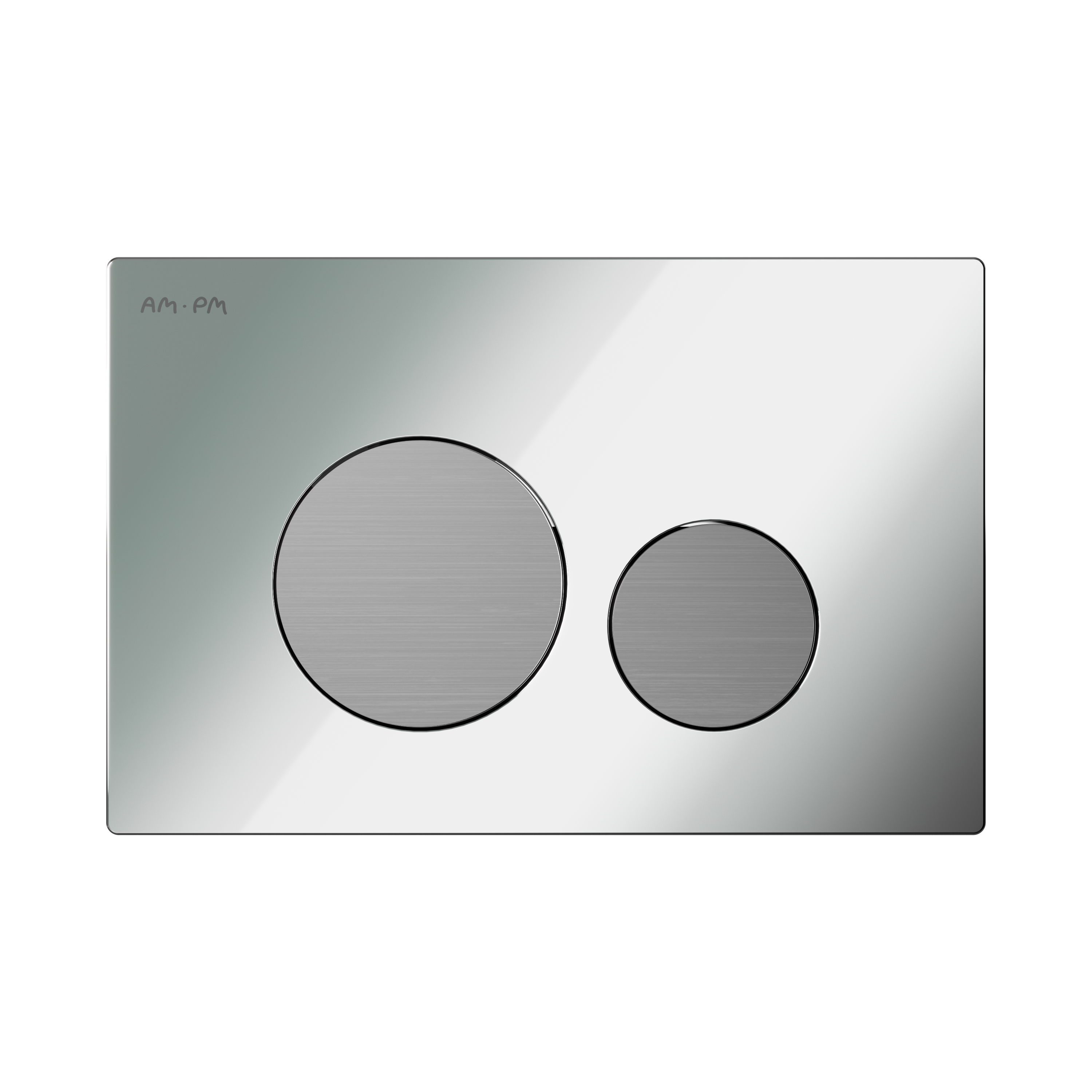 Изображение товара Клавиша смыва AM.PM Tech L I049032LM пневматическая двухрежимная пластик хром