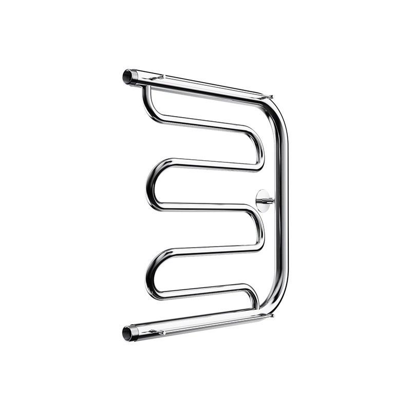 Изображение товара Полотенцесушитель водяной с полкой п-образный Mixline Simple pm2 632x500 мм боковая левая подводка нержавеющая сталь цвет серебристый