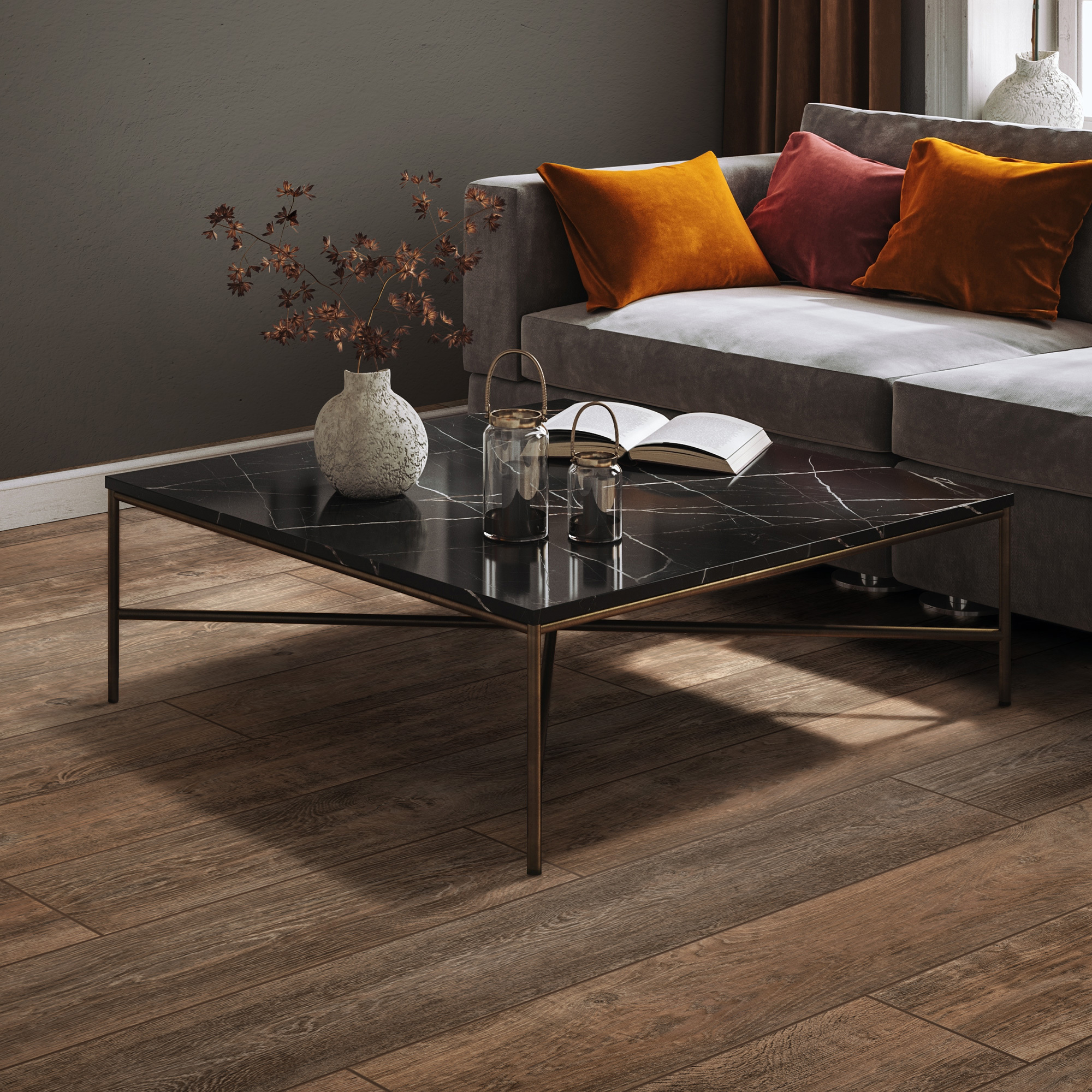 Изображение товара Ламинат Берси 33 класс 12 мм с фаской для влажных помещений коричневый