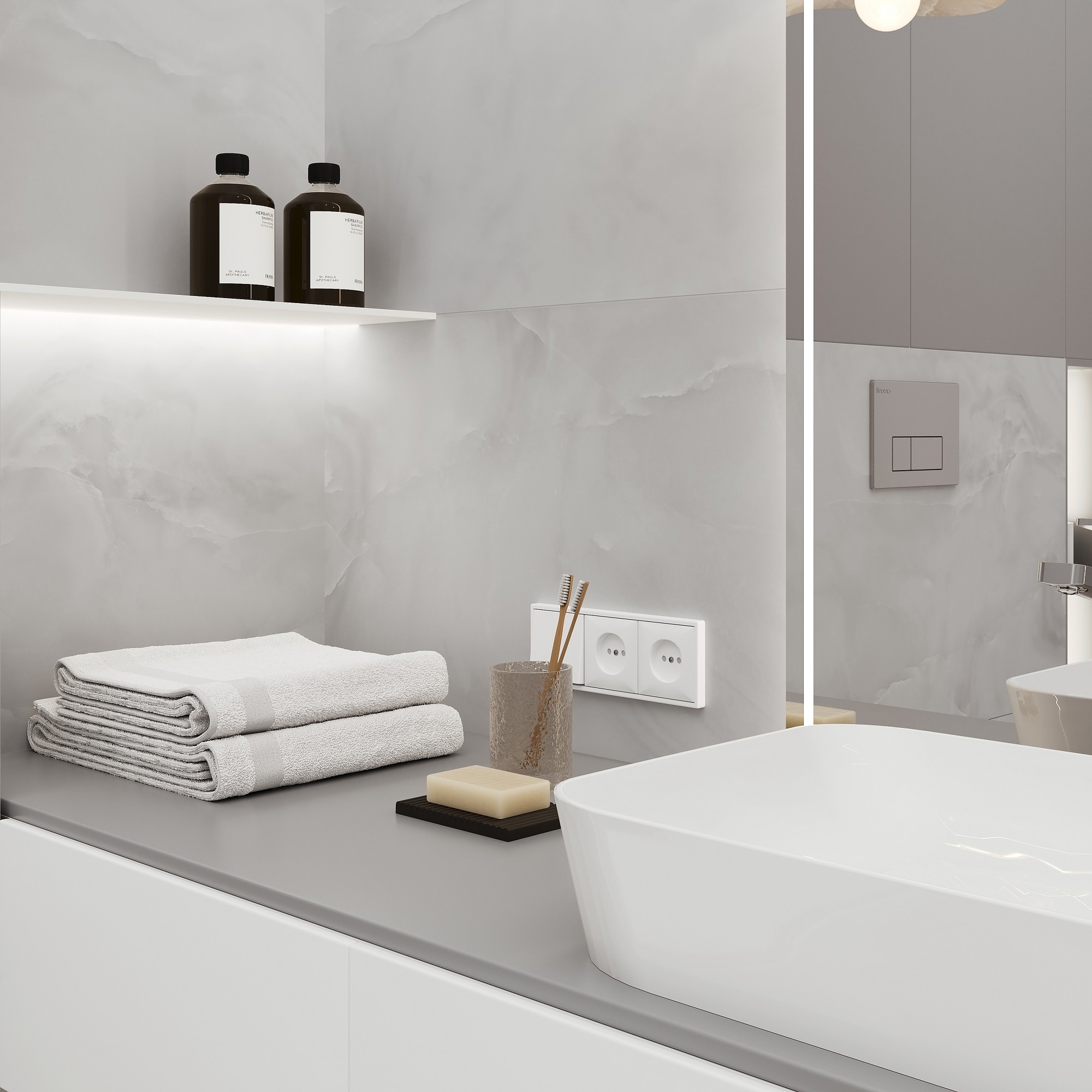 Изображение товара Керамогранит Laparet Onyx Silk Grey 60x120 см Глазурованный сатинированный