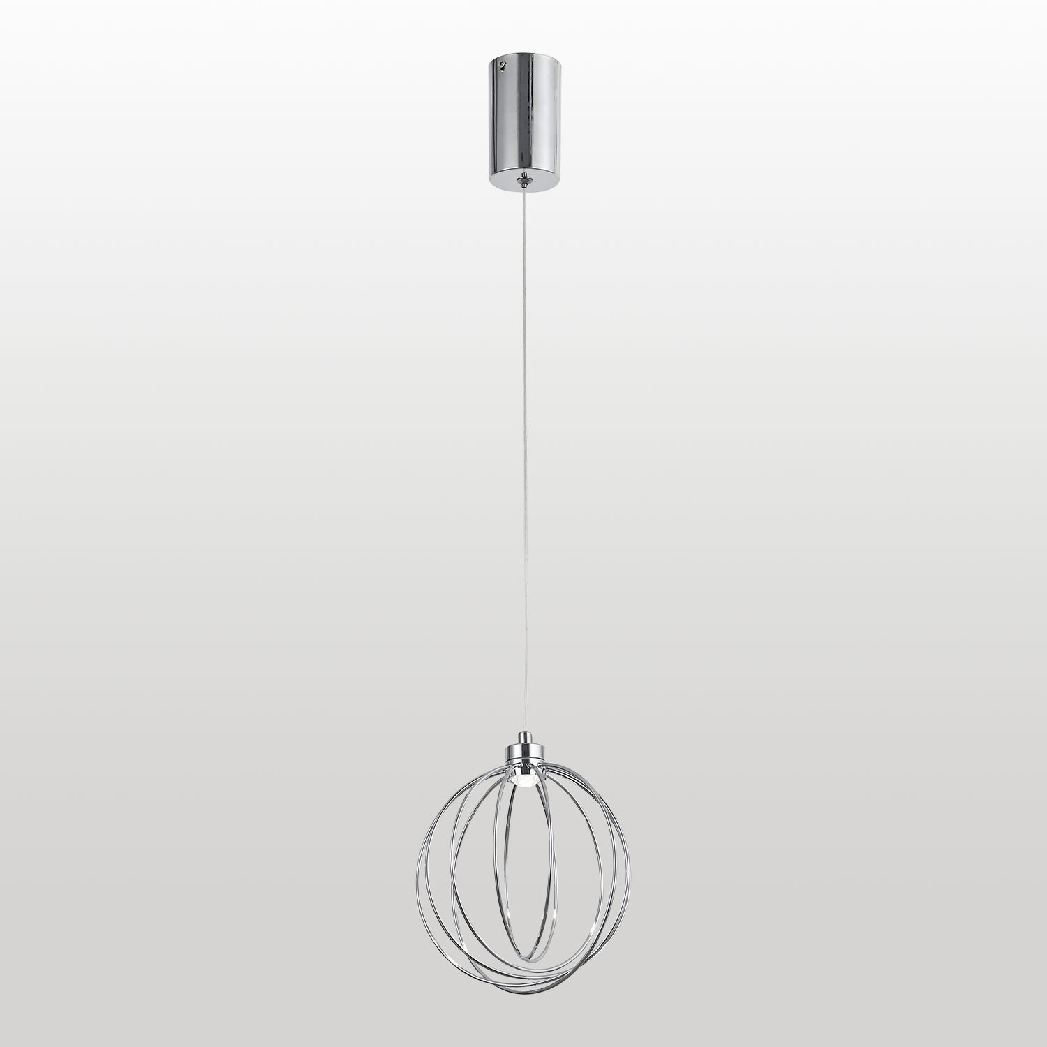 Изображение товара Светильник подвесной светодиодный Люссоле Lussole Sy0847 3 м² теплый белый (желтый) свет цвет хром