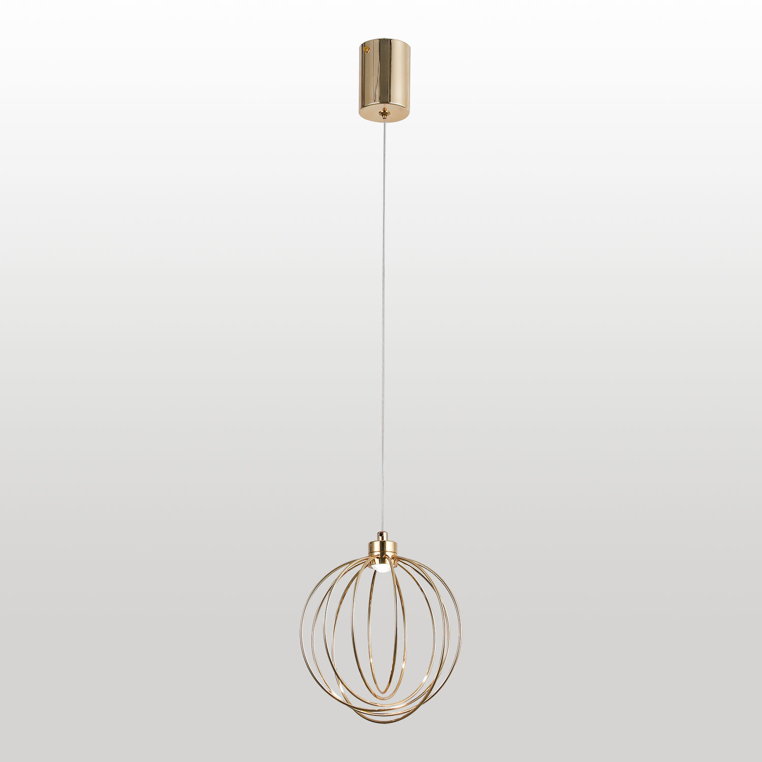 Изображение товара Подвесной светильник Люссоле SY1847 с золотистым плафоном 3 м² теплый белый свет