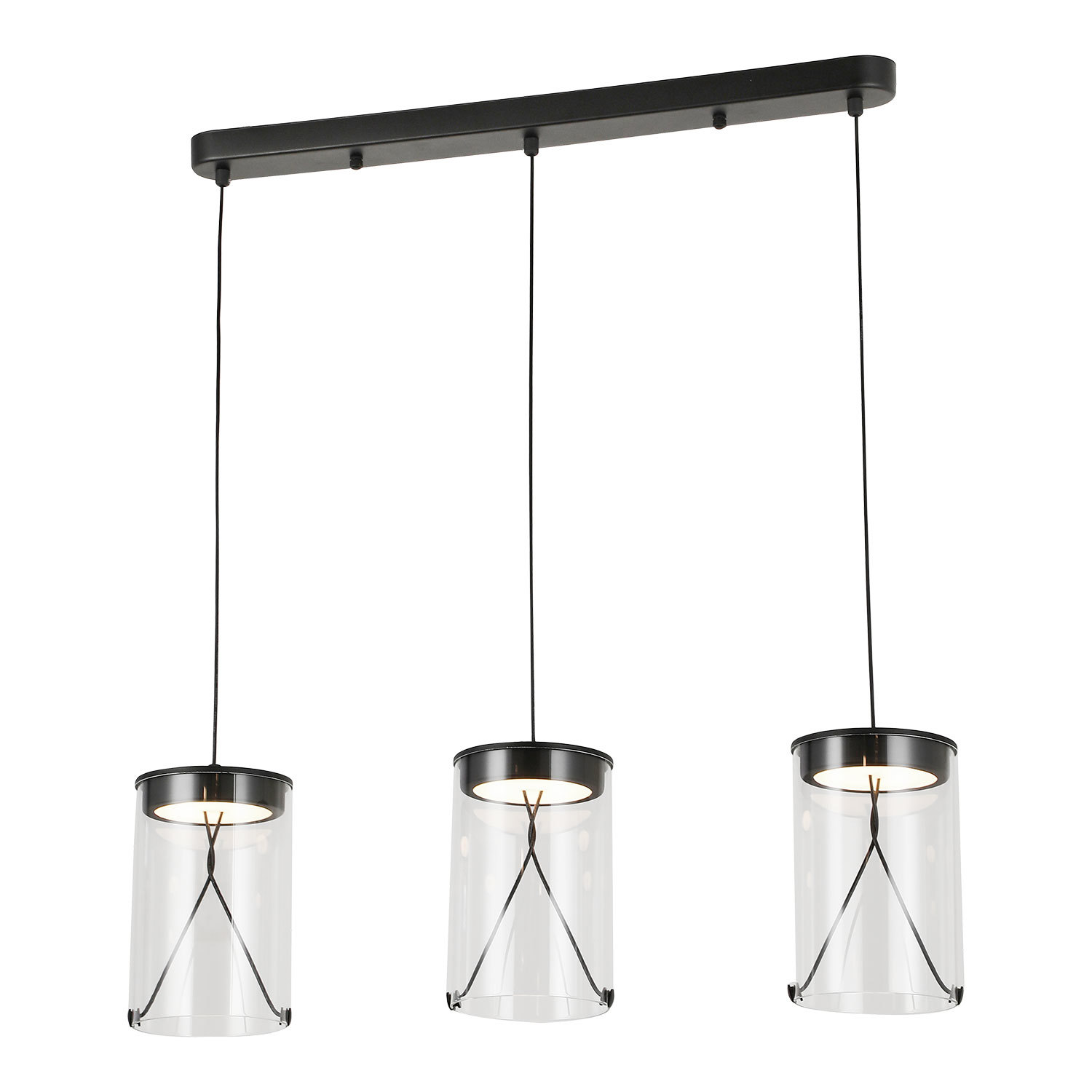 Изображение товара Подвесной светильник Люссоле Smith Sy4747 8 м² черный стеклянный цилиндр