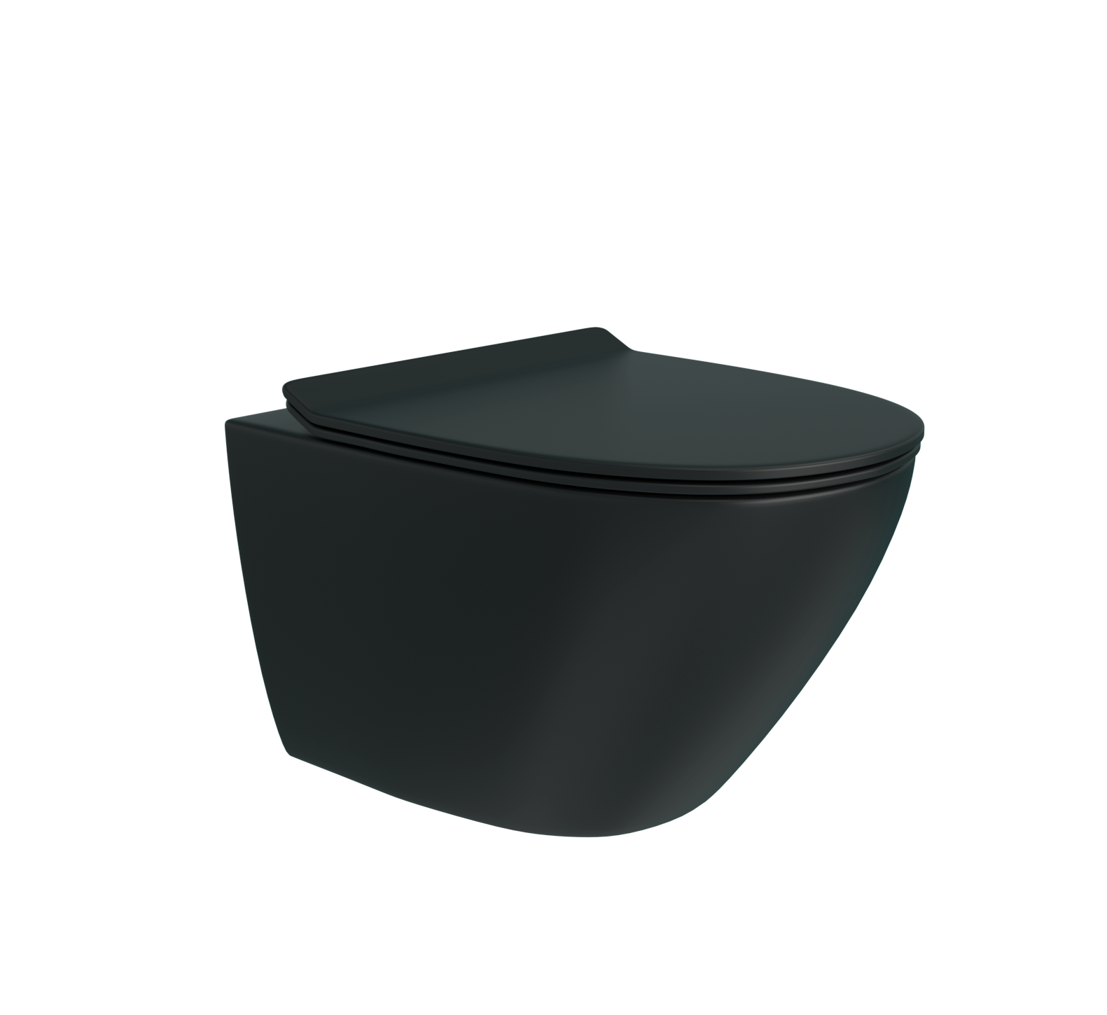 Изображение товара Унитаз подвесной Black Tornado безободковый с сиденьем микролифт цвет черный