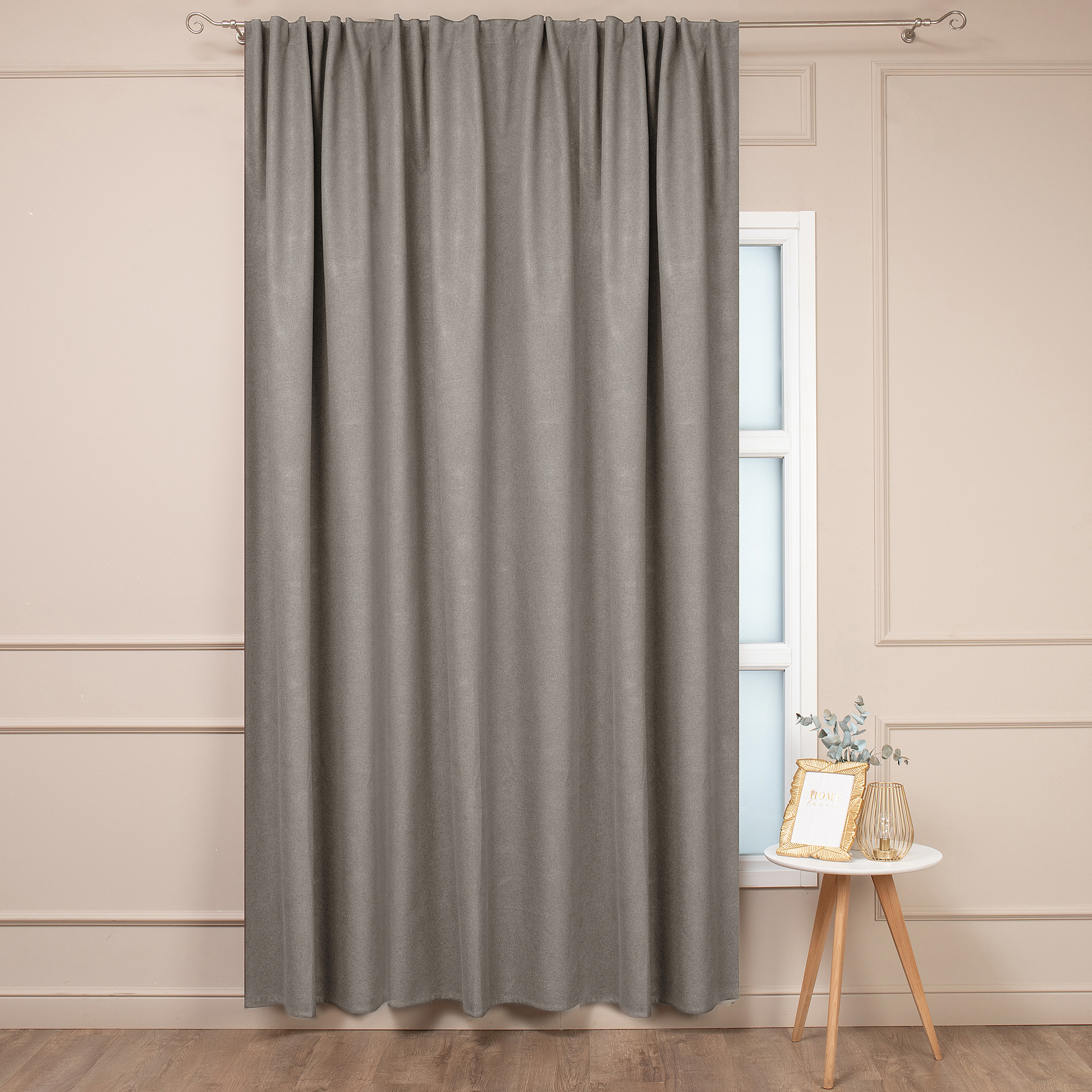 Изображение товара Штора блэкаут на ленте 200x280 см бежевый для спальни