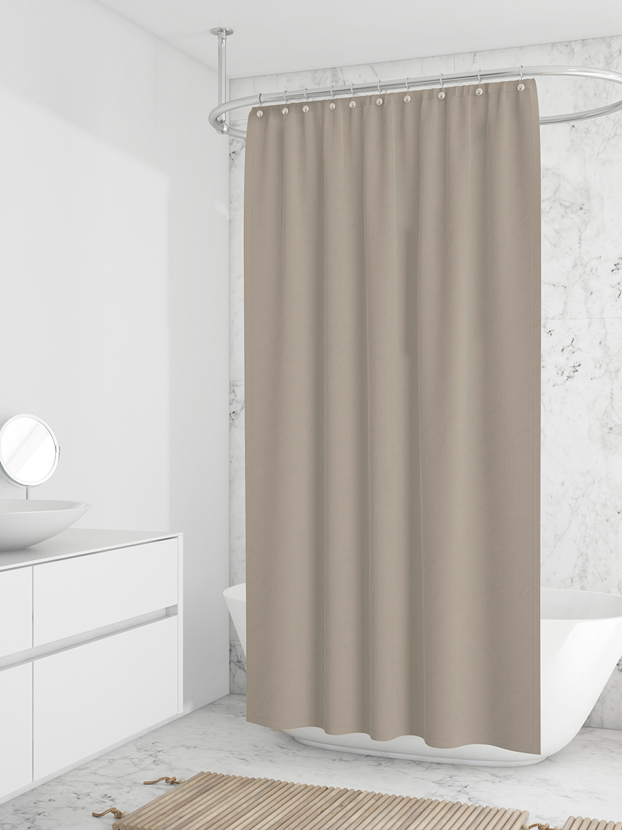 Изображение товара Штора для ванной 180x180 Лавита коричневый пэс водонепроницаемая