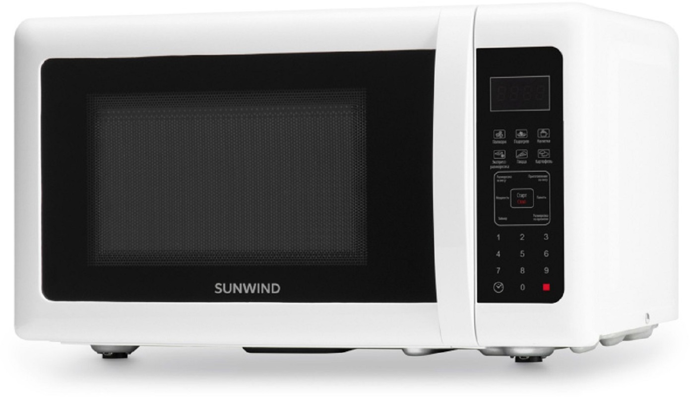Изображение товара Отдельностоящая микроволновая печь Sunwind SUN-MW005 20 л 49x28x36 см цвет белый