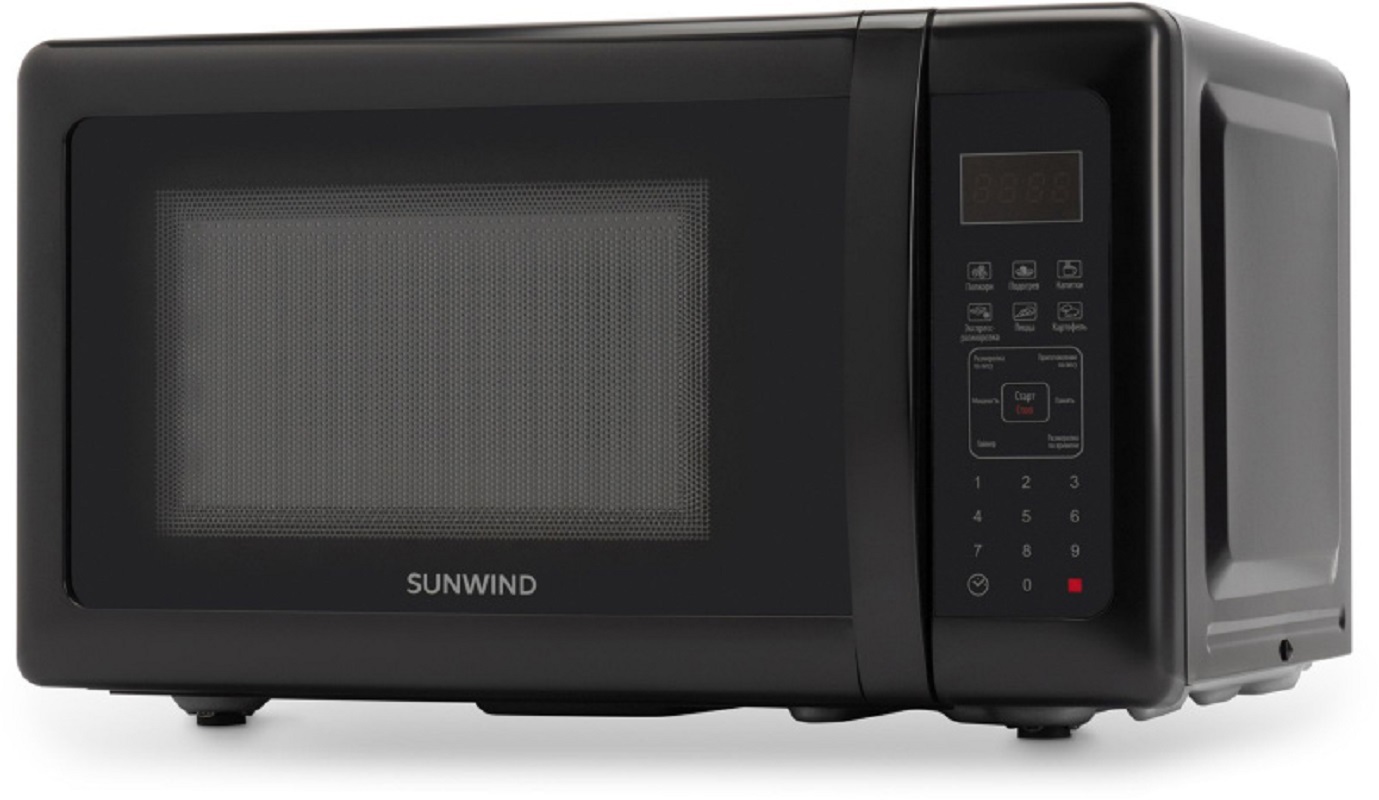 Изображение товара Отдельностоящая микроволновая печь Sunwind SUN-MW007 20 л 49x28x35 см цвет черный