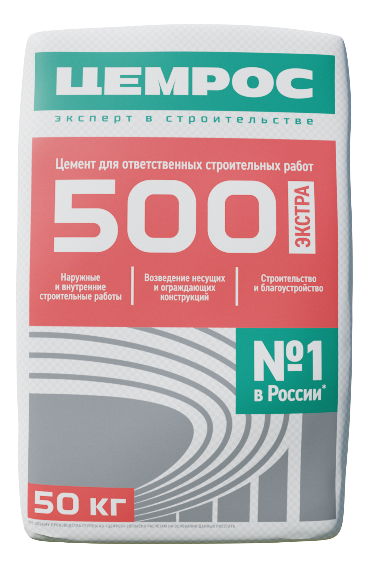 Цемент Цемрос M500 ЦЕМ I 42.5 Н 50 кг