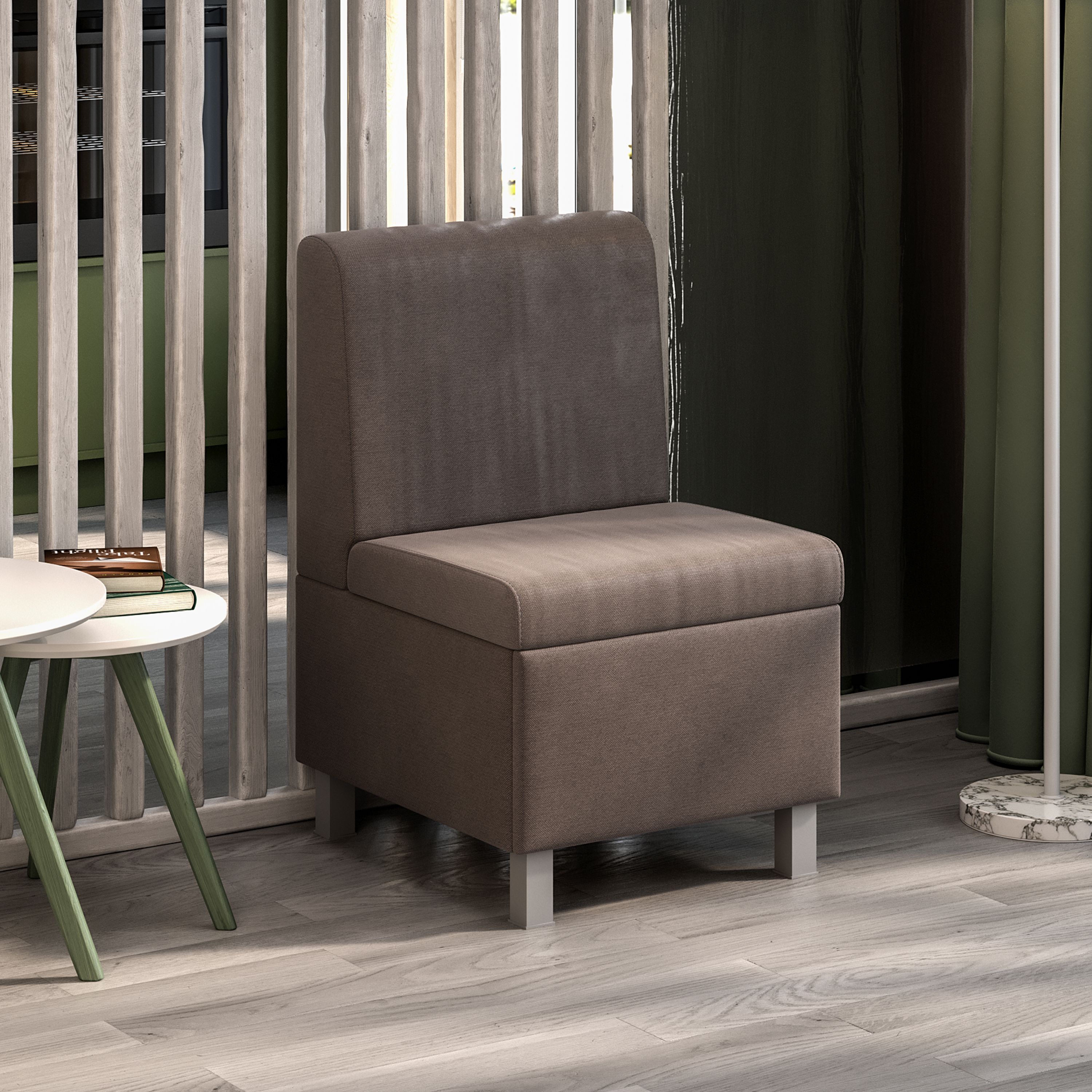 Изображение товара Диван кухонный Трия Каир 51 x 83 x 64 см цвет велюр camaro 05 (мокко)