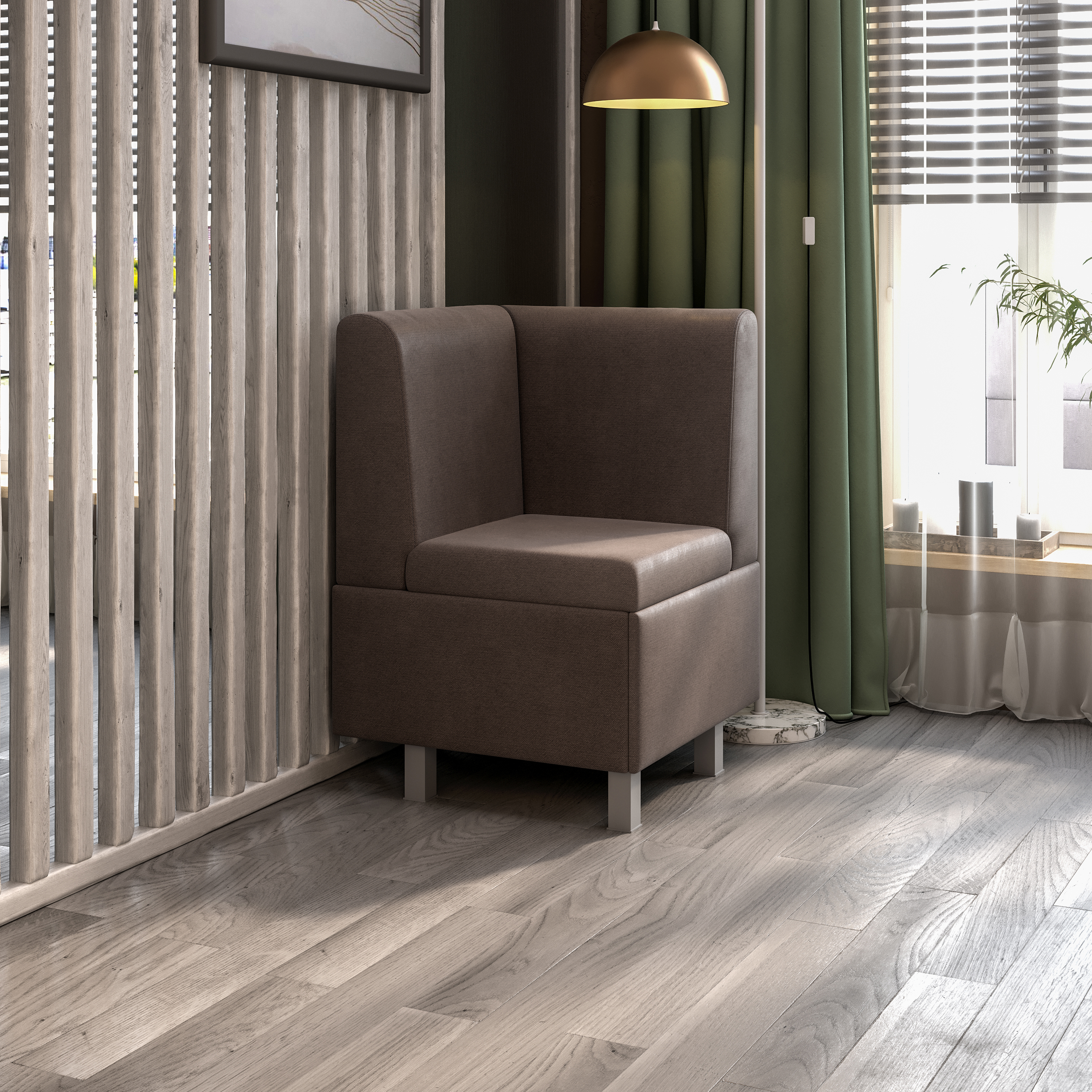 Изображение товара Диван кухонный Трия Каир Исп.2 велюр Camaro 05 (мокко)