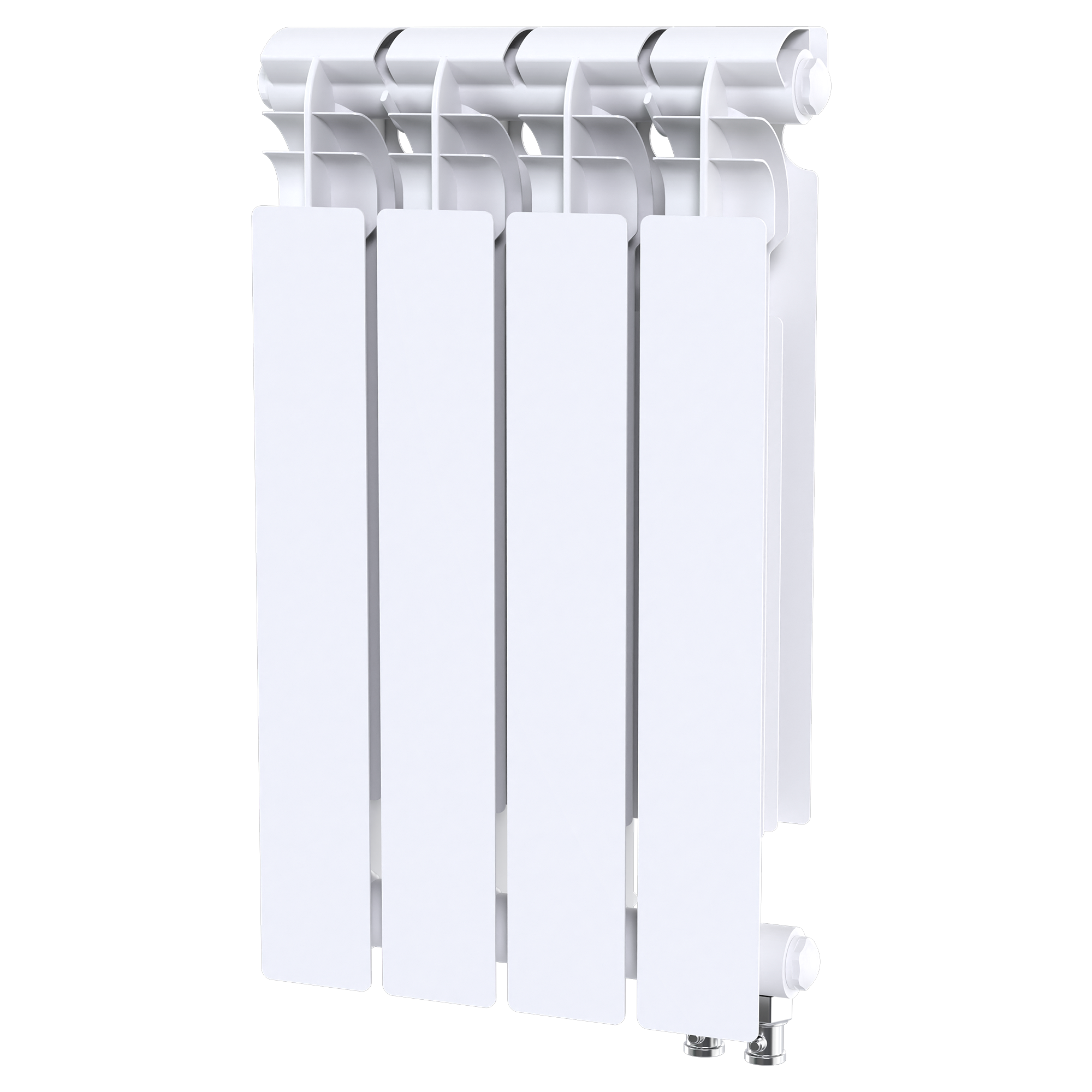 Изображение товара Радиатор секционный Le Heat Bimetal 500/100 4 секции нижнее подключение белый