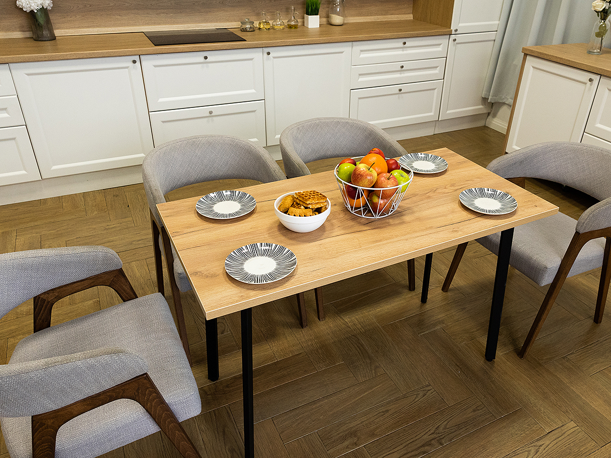 Изображение товара Кухонный стол Diko Loft Delight Dining 60x60x75 см цвет дуб золотой Изображение товара Кухонный стол Diko Loft Delight Dining 60x60x75 см цвет дуб золотой