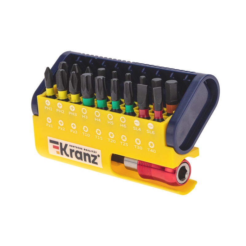 Изображение товара Набор бит магнитных Kranz, 19 шт - удобство и качество