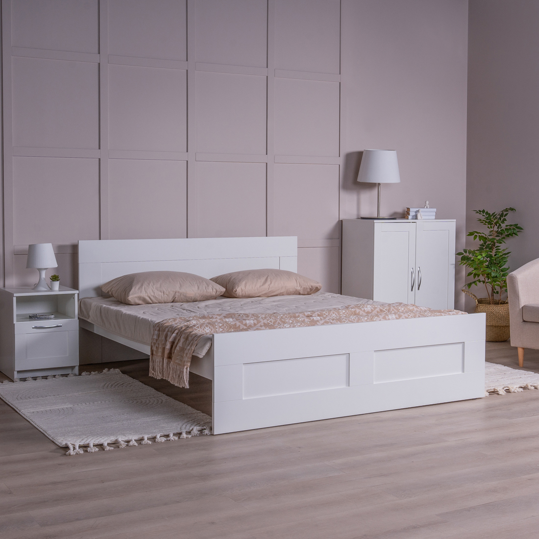 Изображение товара Кровать Гуд лакк Сириус 200x160 см скандинавский стиль белая