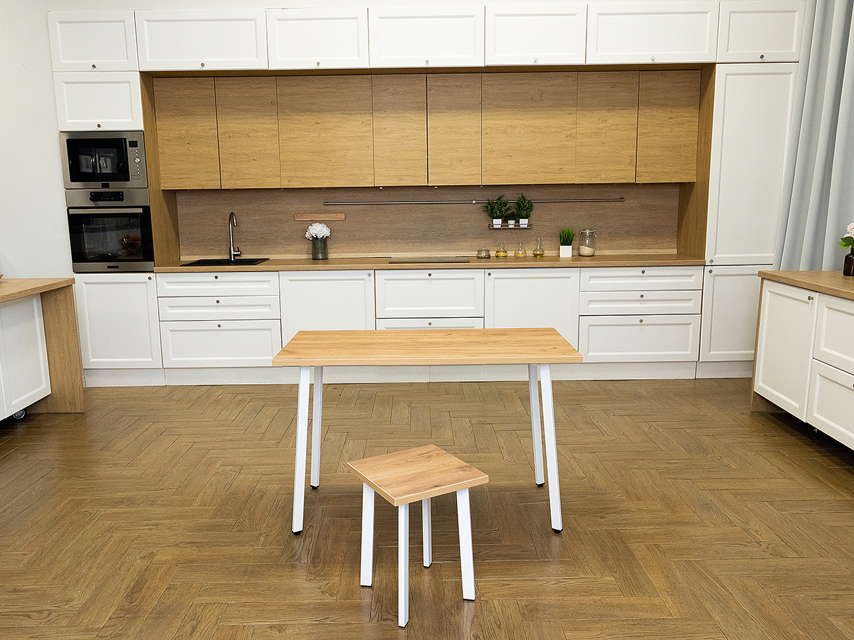 Изображение товара Стол прямоугольный Diko loft 90x55 см лдсп цвет дуб золотой крафт