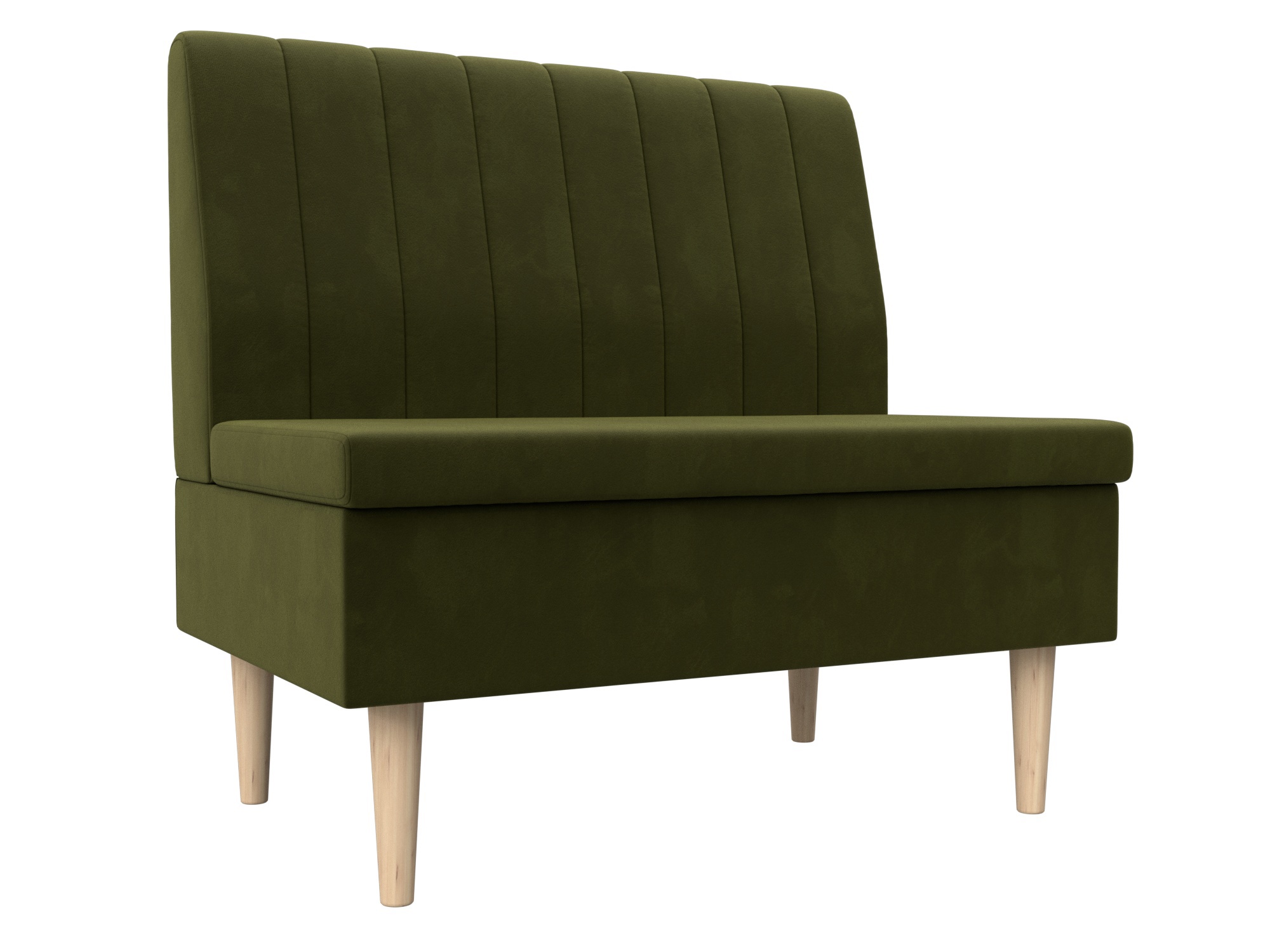 Изображение товара Диван прямой Лига диванов Мини 126048 95x82x61 см вельвет цвет зеленый