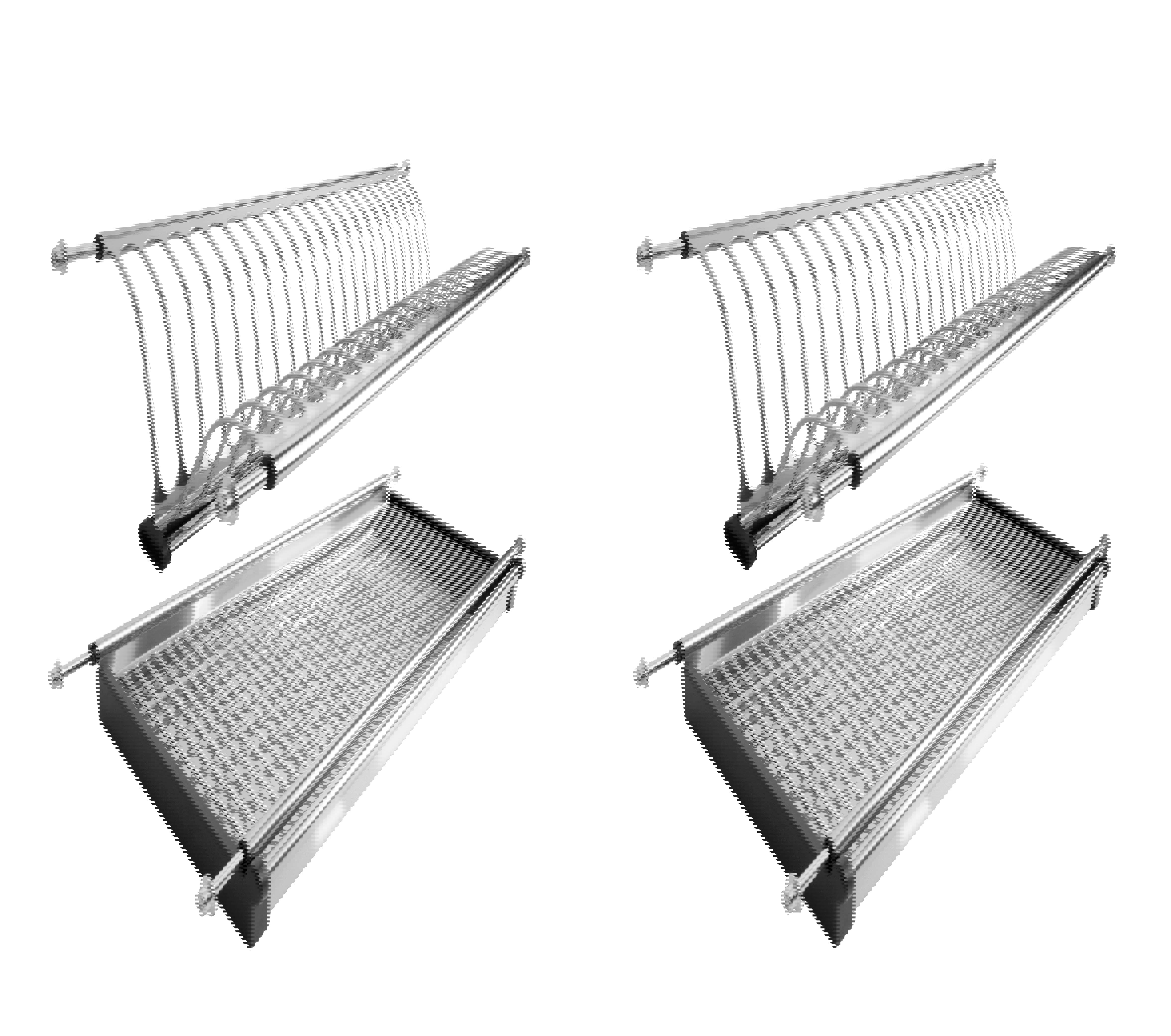 Изображение товара Двухуровневая сушилка для посуды из нержавеющей стали 56.5x28x6.5 см