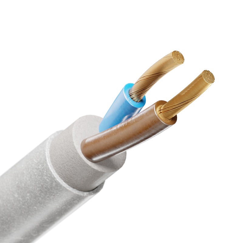 Изображение товара ELITRON ПВС 2x0.75 70 м — белый кабель ГОСТ 7399-97