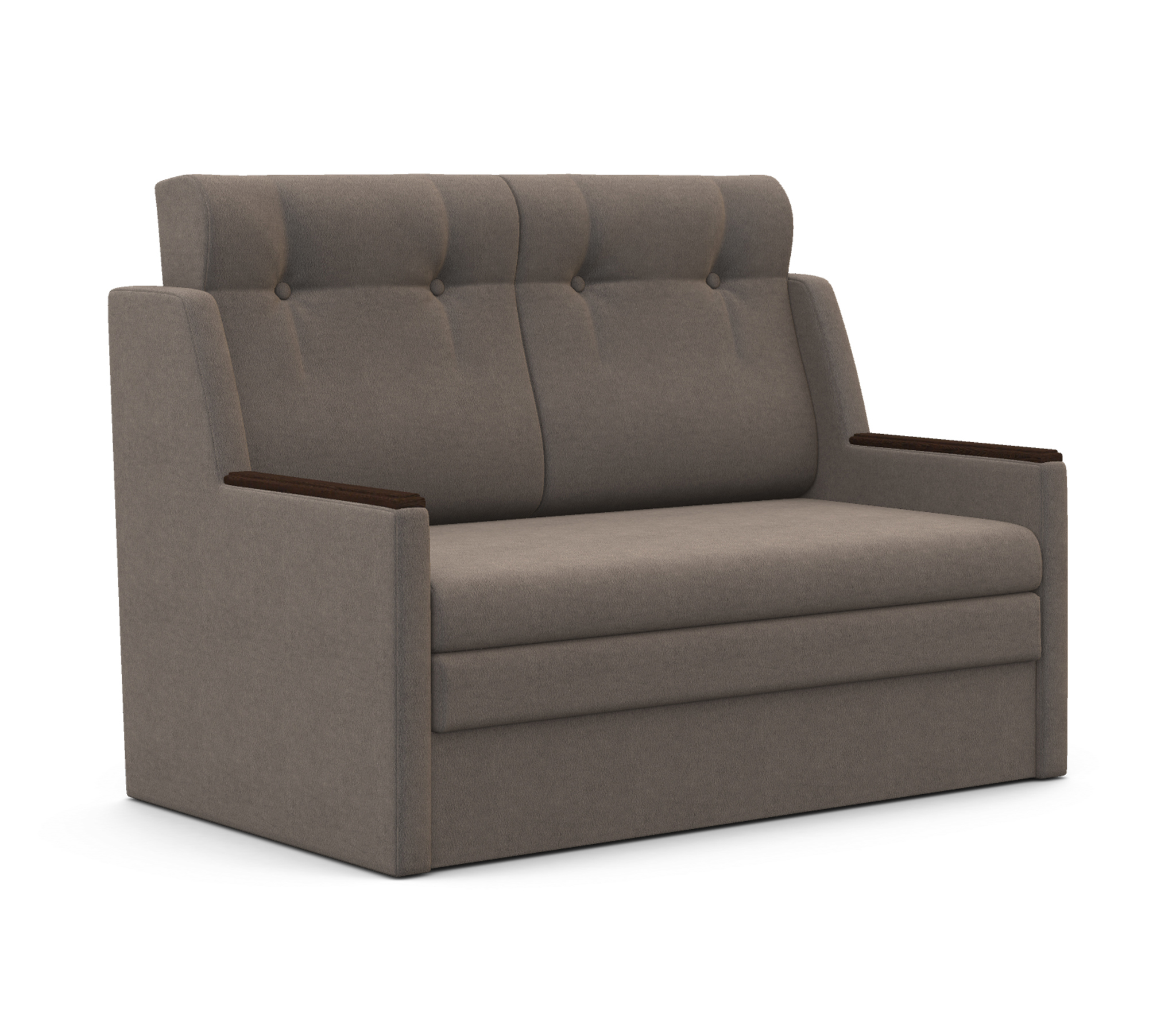 Изображение товара Диван раскладной Гамма Классика 2Д велюр светло-коричневый 137x109x84 см