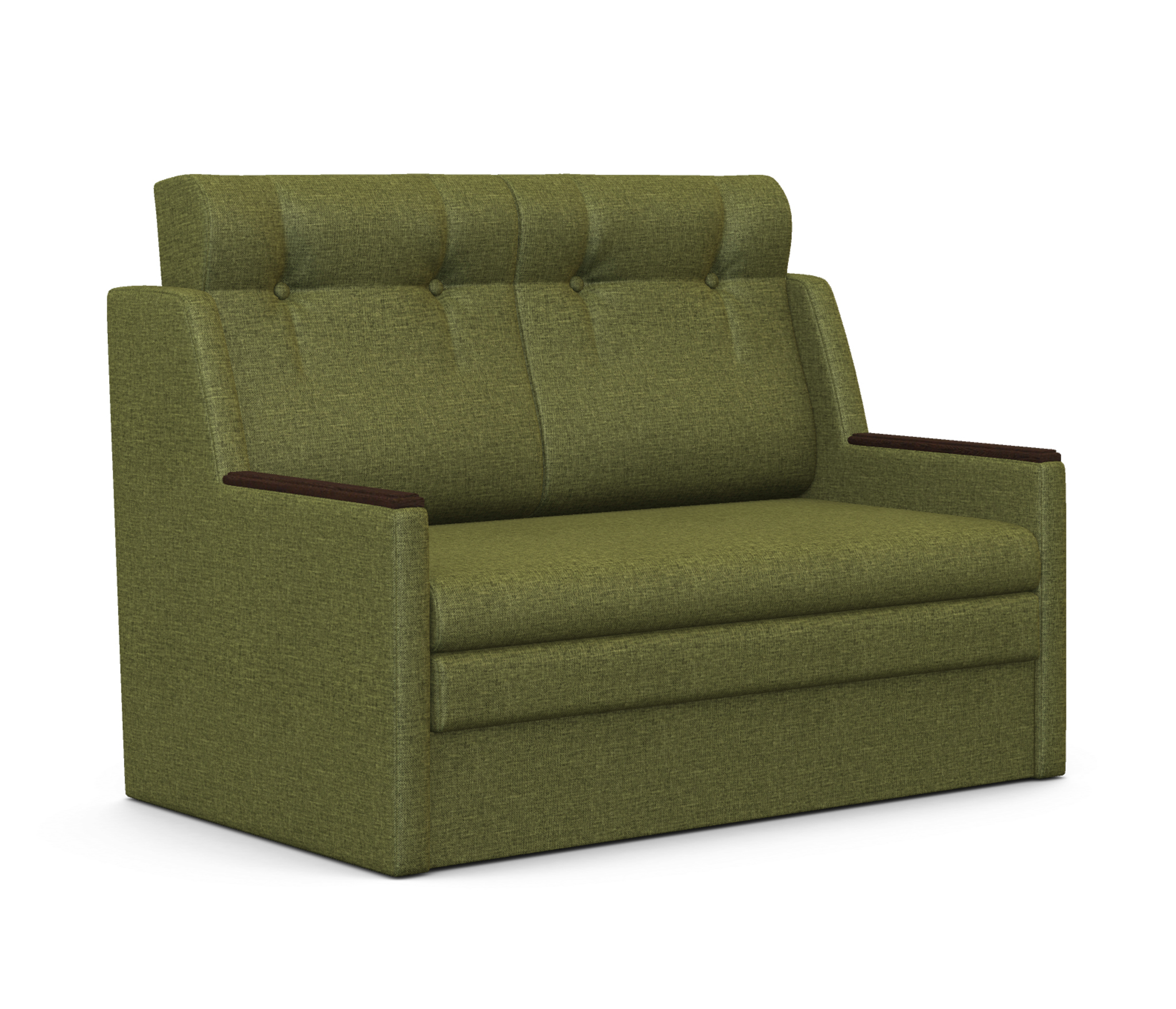 Изображение товара Диван раскладной Гамма Классика 2Д зелёный с ящиком и механизмом раскладушки