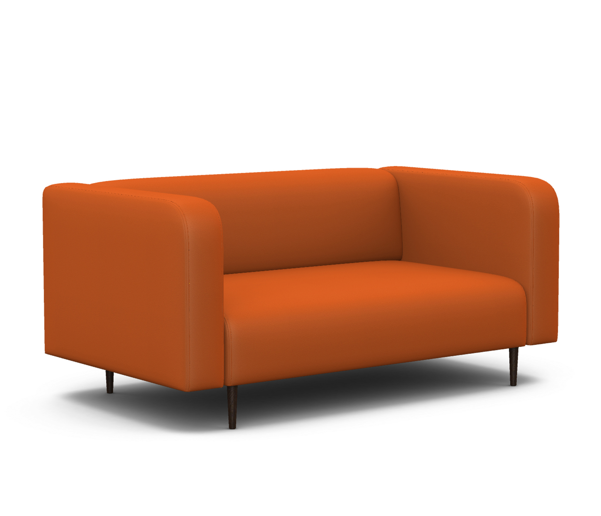 Изображение товара Диван прямой Гамма Акцент 24062028314 134x67x78 см эко-кожа цвет оранжевый