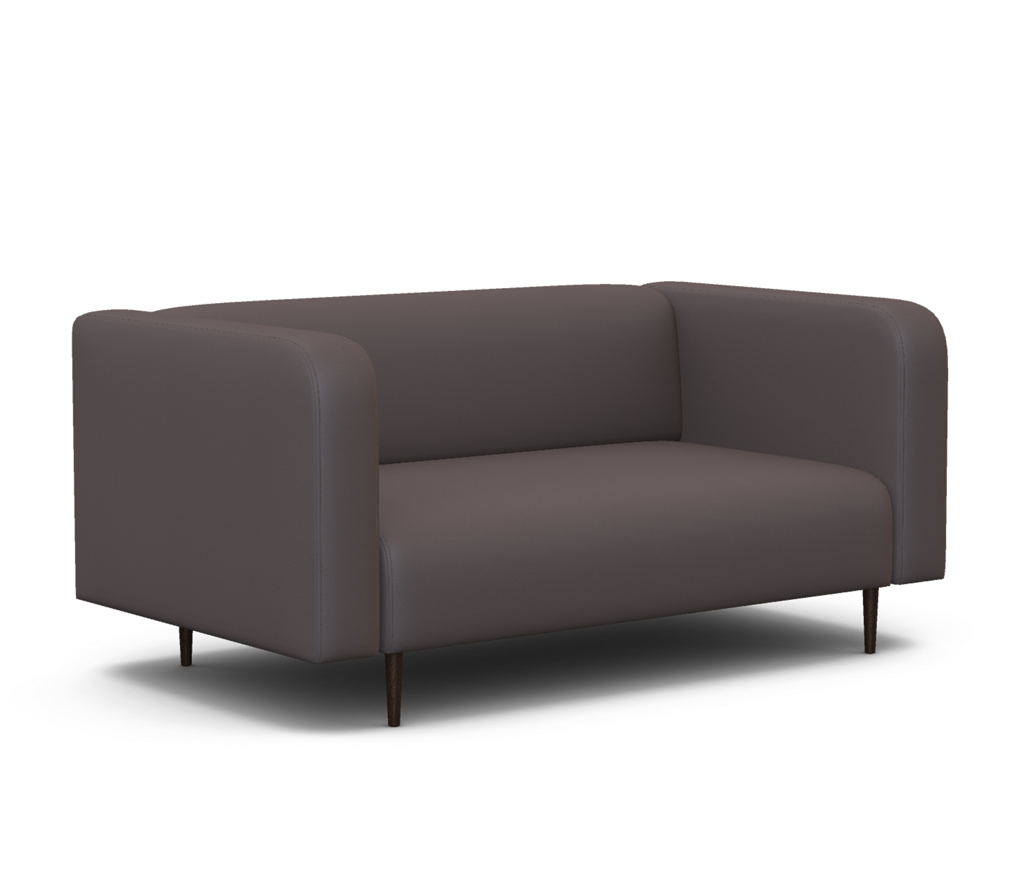 Изображение товара Диван прямой Гамма Акцент 24062028310 134x67x78 см эко-кожа цвет темно-серый