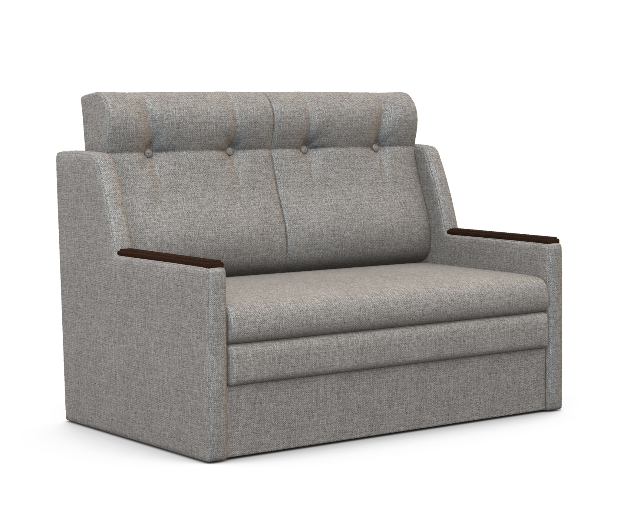 Изображение товара Диван раскладной Гамма Классика 2Д светло-серый с ящиком и механизмом