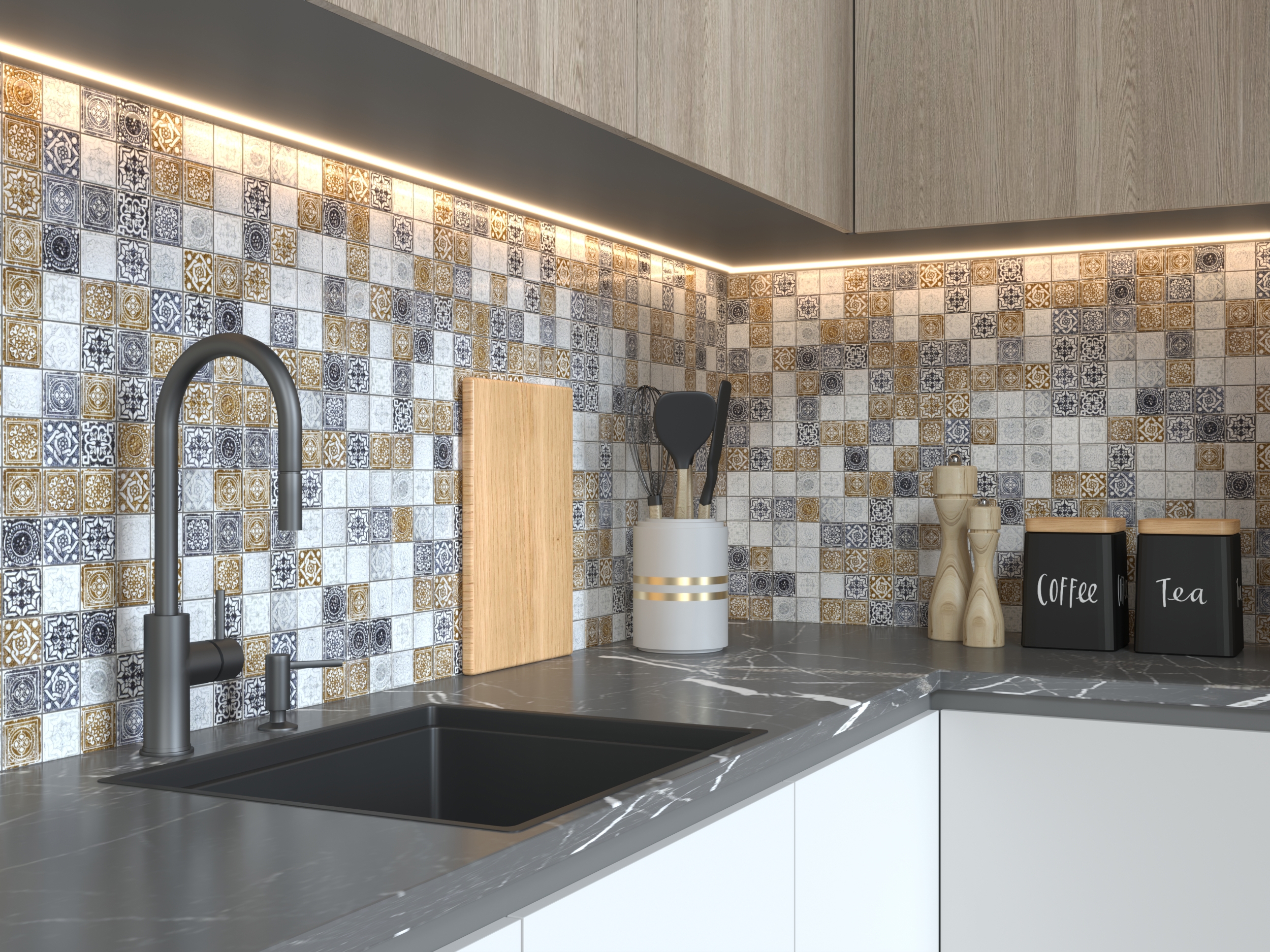 Изображение товара Керамическая мозаика Керамоград KG4807 30x30см разноцветная для внутри и снаружи