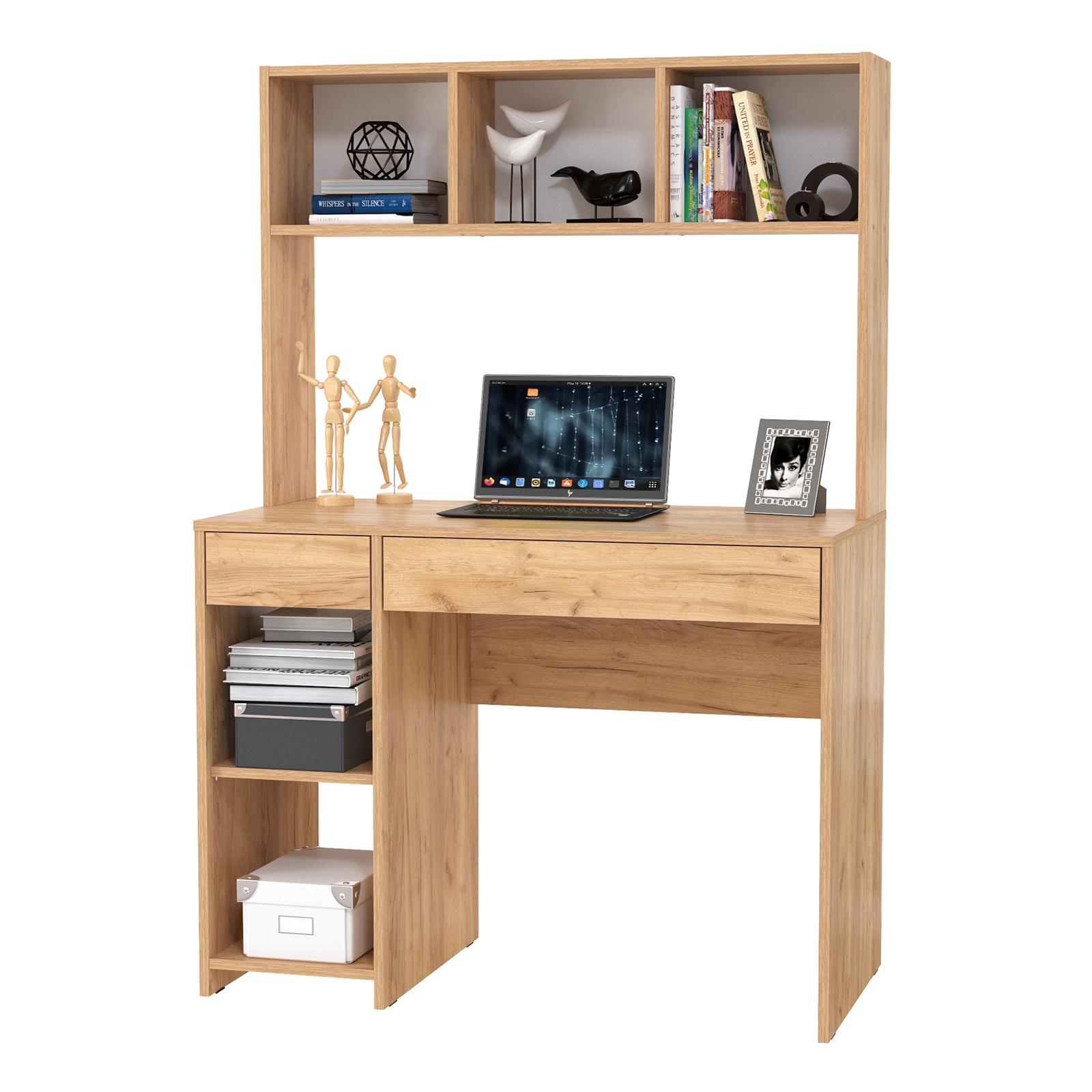 Изображение товара Стол компьютерный Mobi Комфорт 12.77F 100x147x50 см Дуб крафт золотой