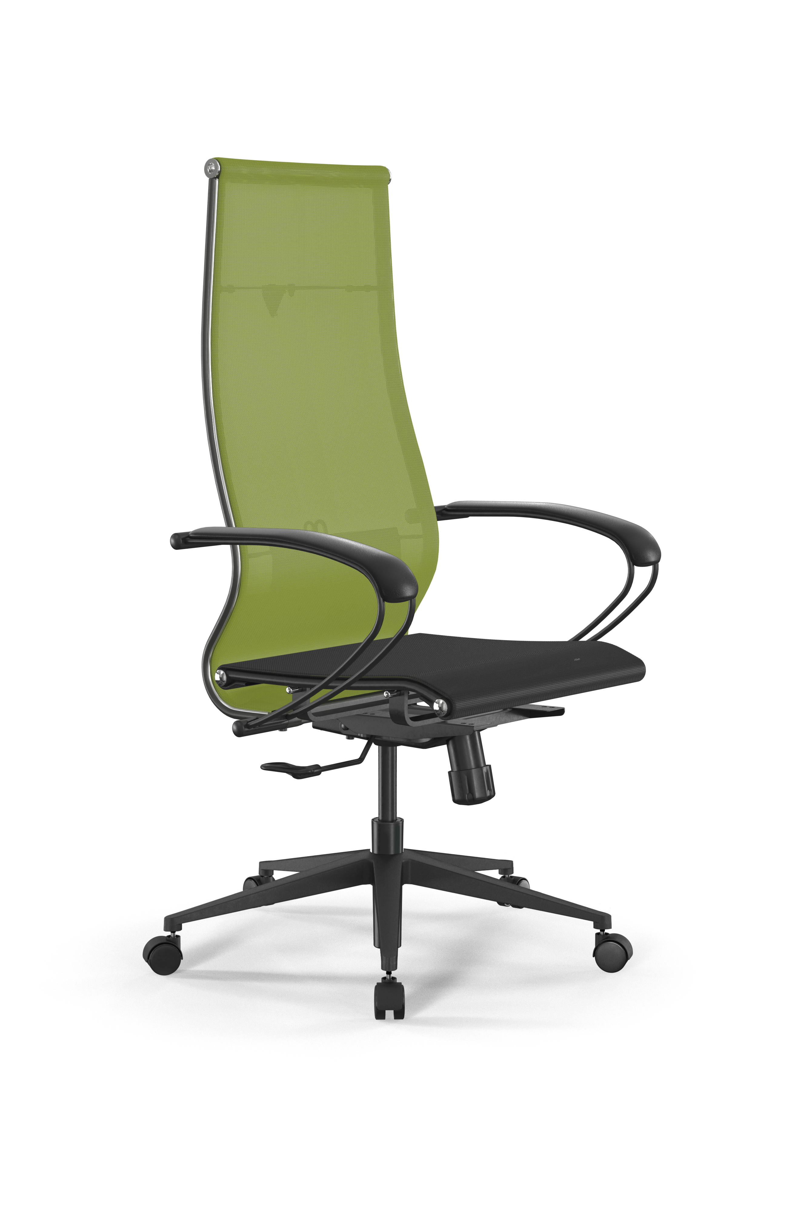 Изображение товара Офисное кресло Ergolife Set 7/подл.130/осн.Synchro 002 67.5x131.7x68 см сетка цвет черный/ лайм