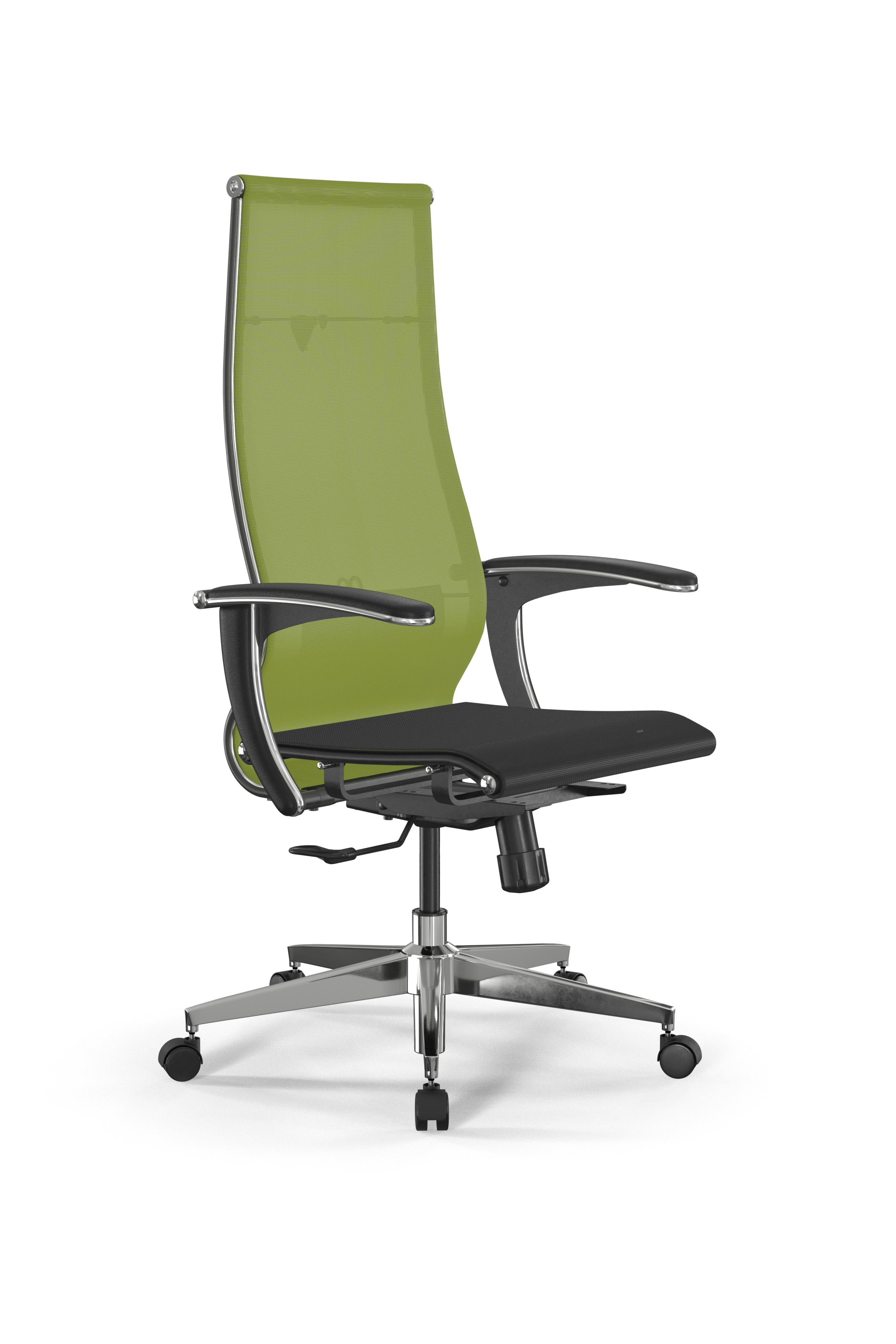 Изображение товара Офисное кресло Ergolife Set 7/подл.158/осн.Synchro 004 67.5x132.7x70 см сетка цвет черный/ лайм