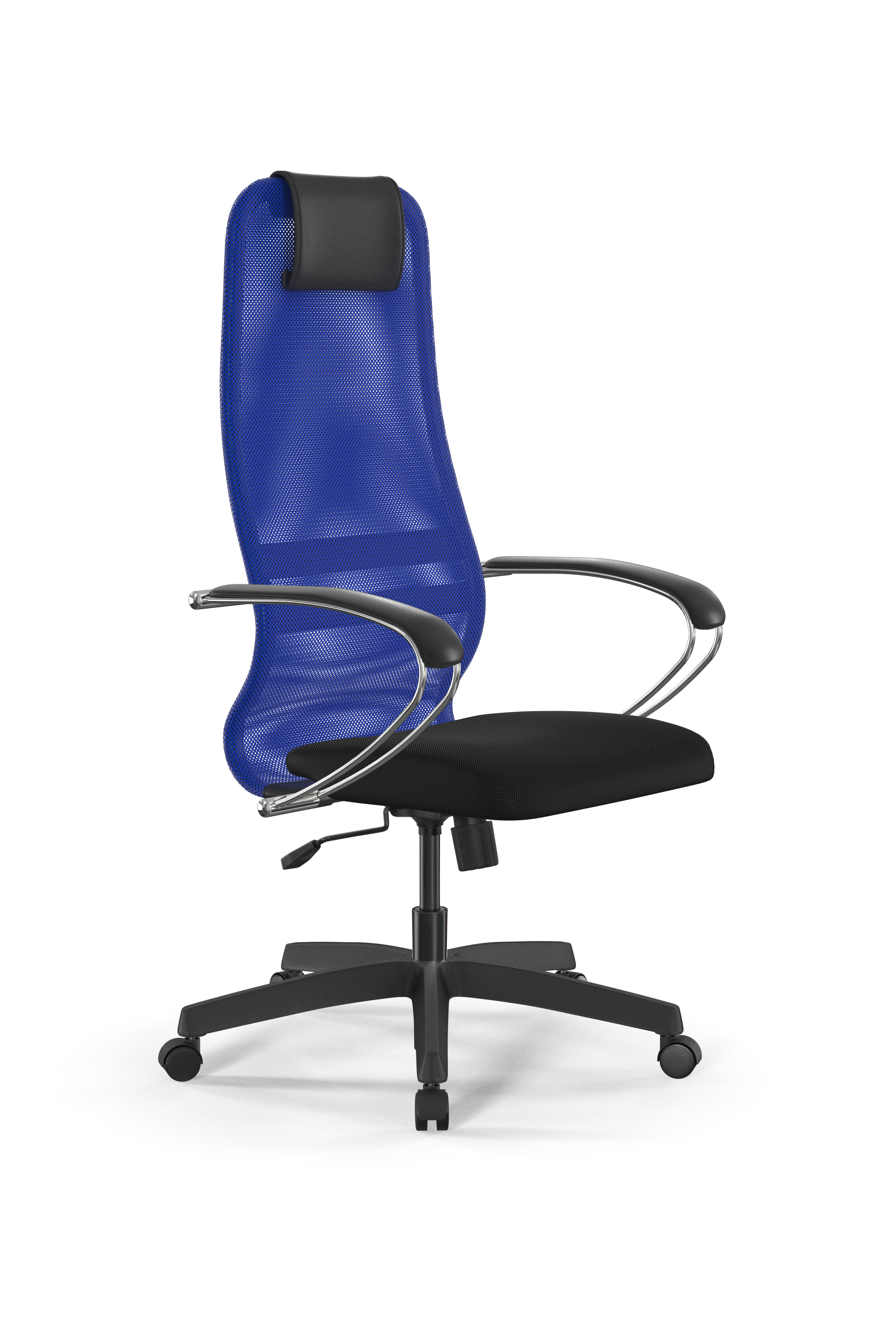 Изображение товара Офисное кресло Ergolife SU-B-8 68.3x132.1x65 см сетка цвет синий/ черный Изображение товара Офисное кресло Ergolife SU-B-8 68.3x132.1x65 см сетка цвет синий/ черный