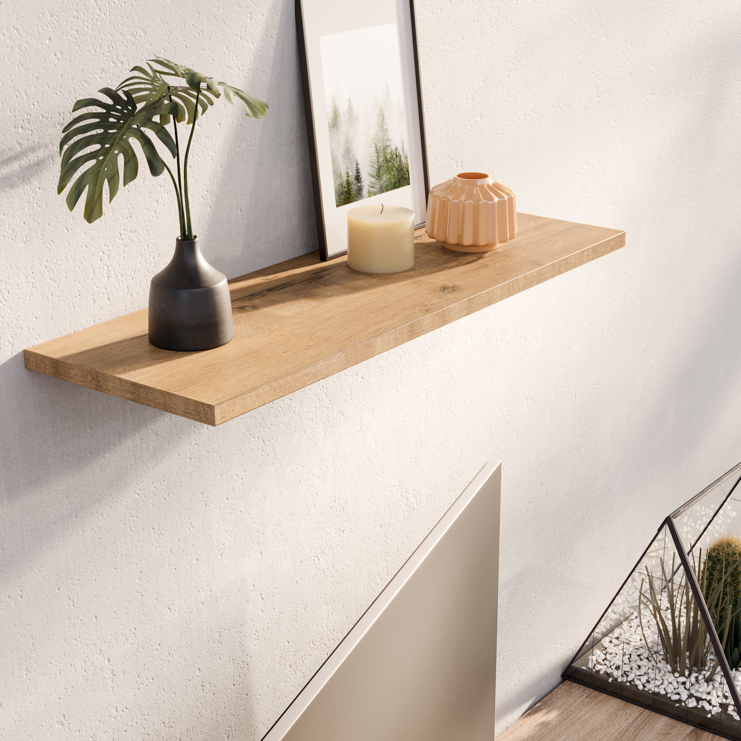 Изображение товара Полка настенная Хочу домой Классика 03 60x20 см ЛДСП цвет бунратти