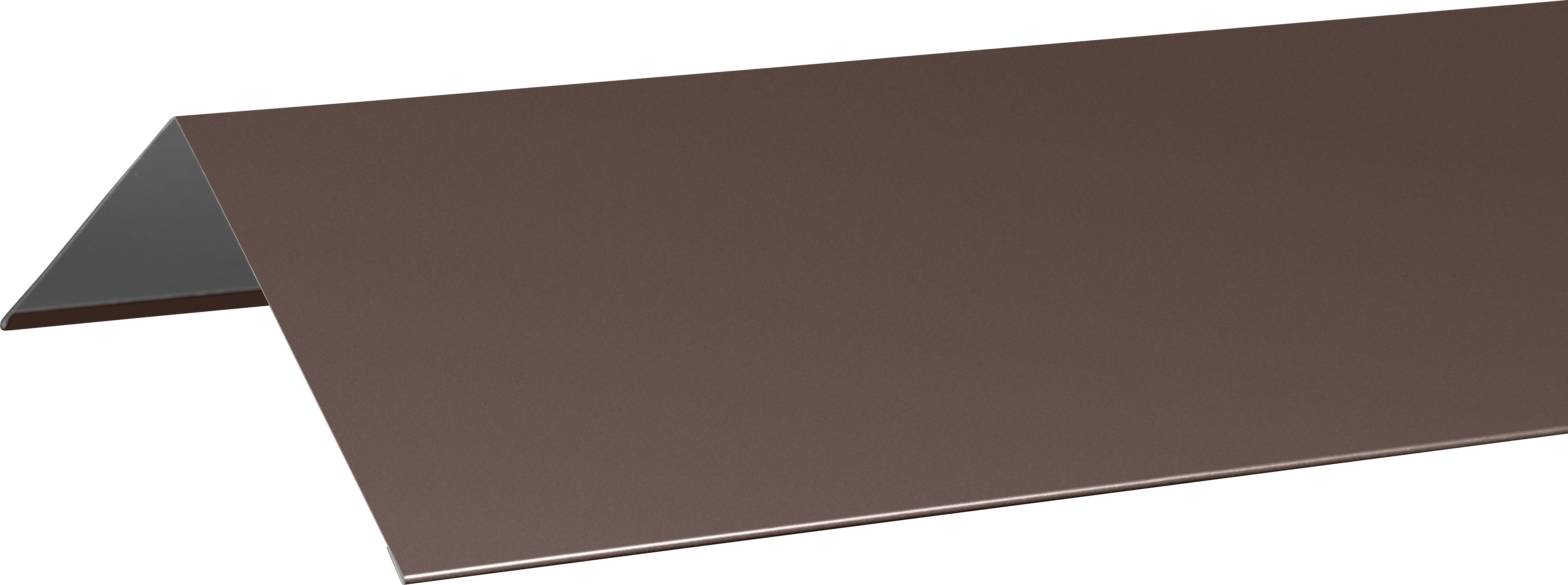 Конек плоский 150x150 2 м 0.4 мм RAL 8017 коричневый